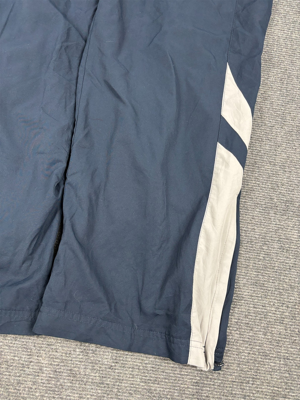 Vintage Y2K Nike Track Pants Men's M Navy Grey Panels Wide Leg Windbreakers