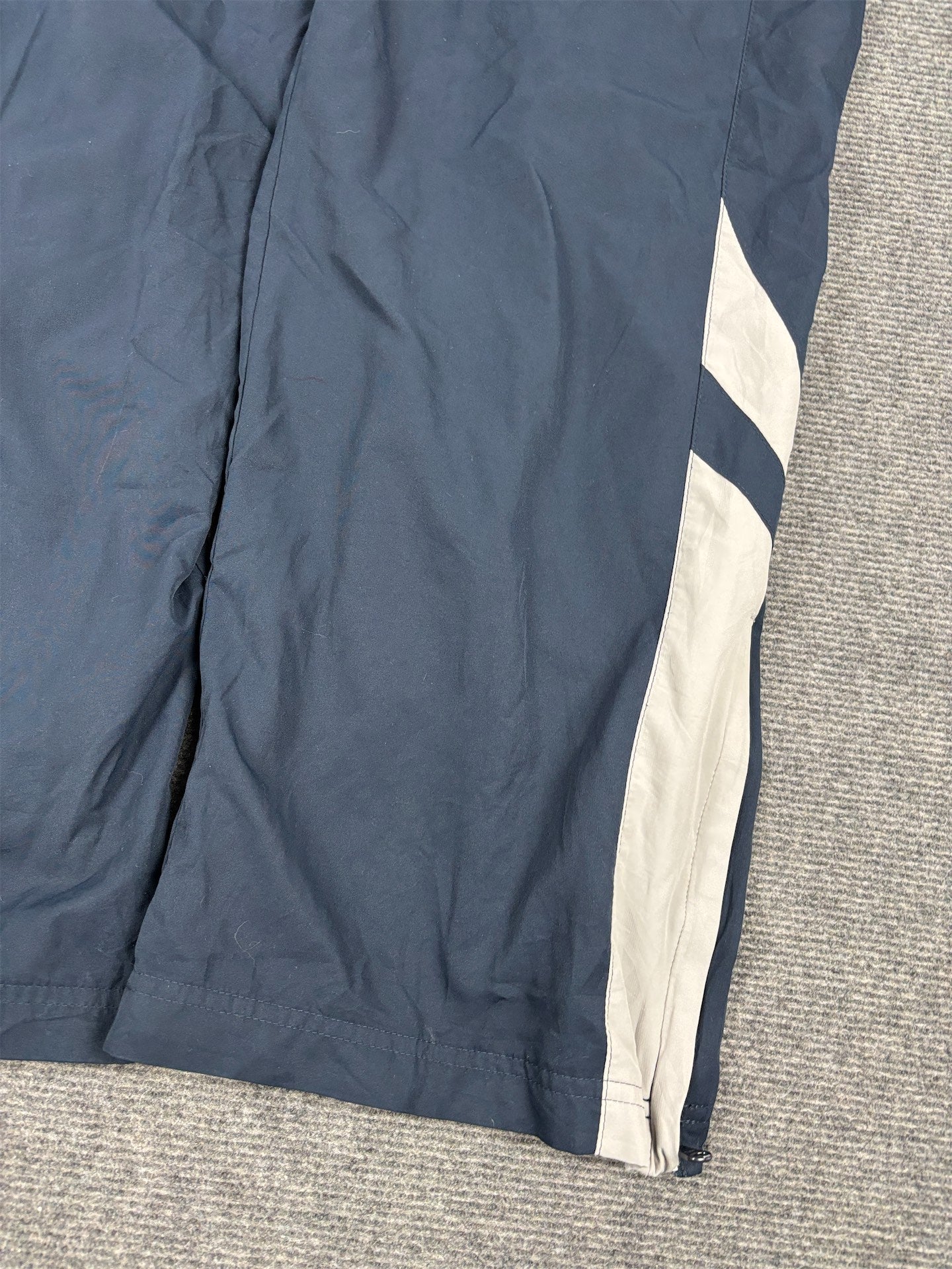 Vintage Y2K Nike Track Pants Men's M Navy Grey Panels Wide Leg Windbreakers