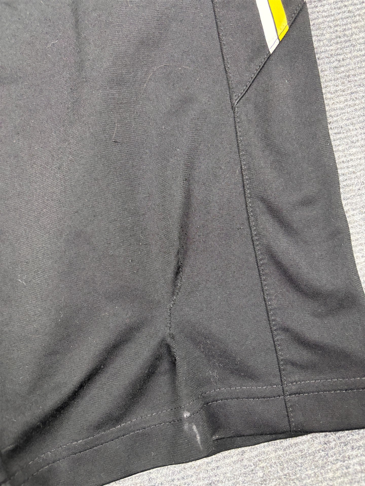Vintage Y2K Nike Track Pants Womens Size S Black Yellow Cortez Side Stripe Wide Leg