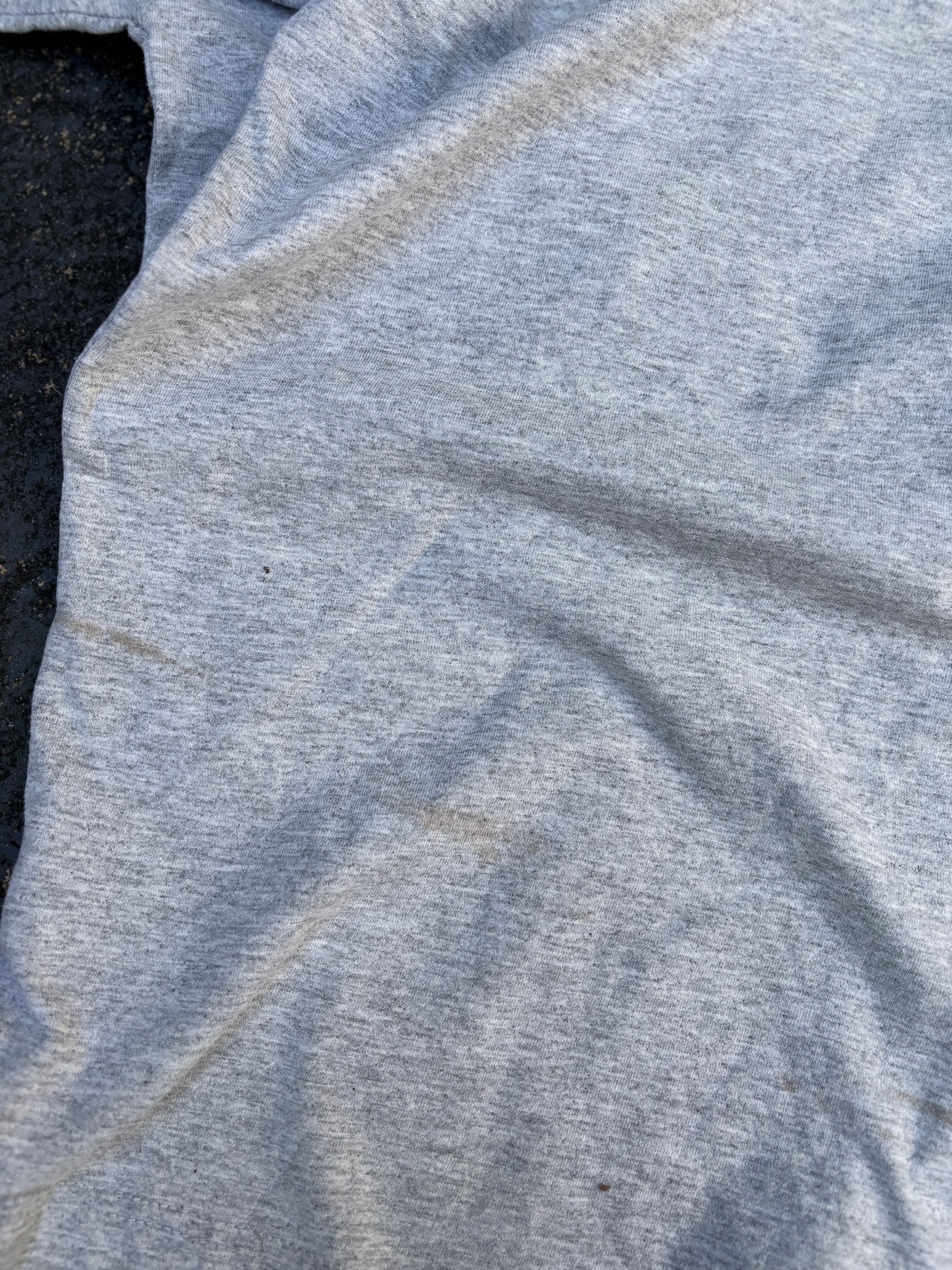 Vintage 90s Nike T-Shirt Size L Grey V-Neck Chest Swoosh Made In UK