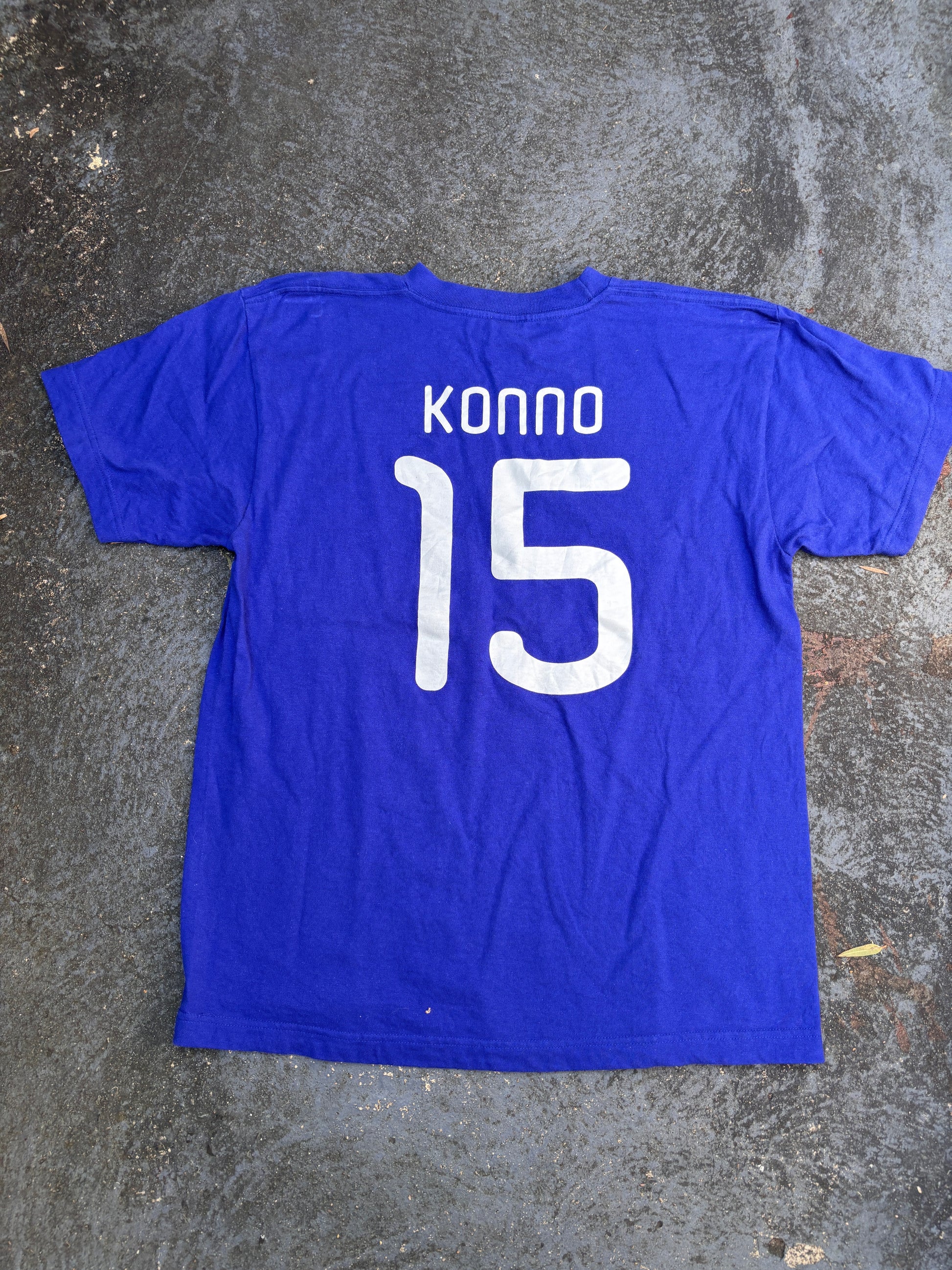 Vintage Y2K JFA Samurai Blue T-Shirt Size M Soccer Konno No.10 Japan Team