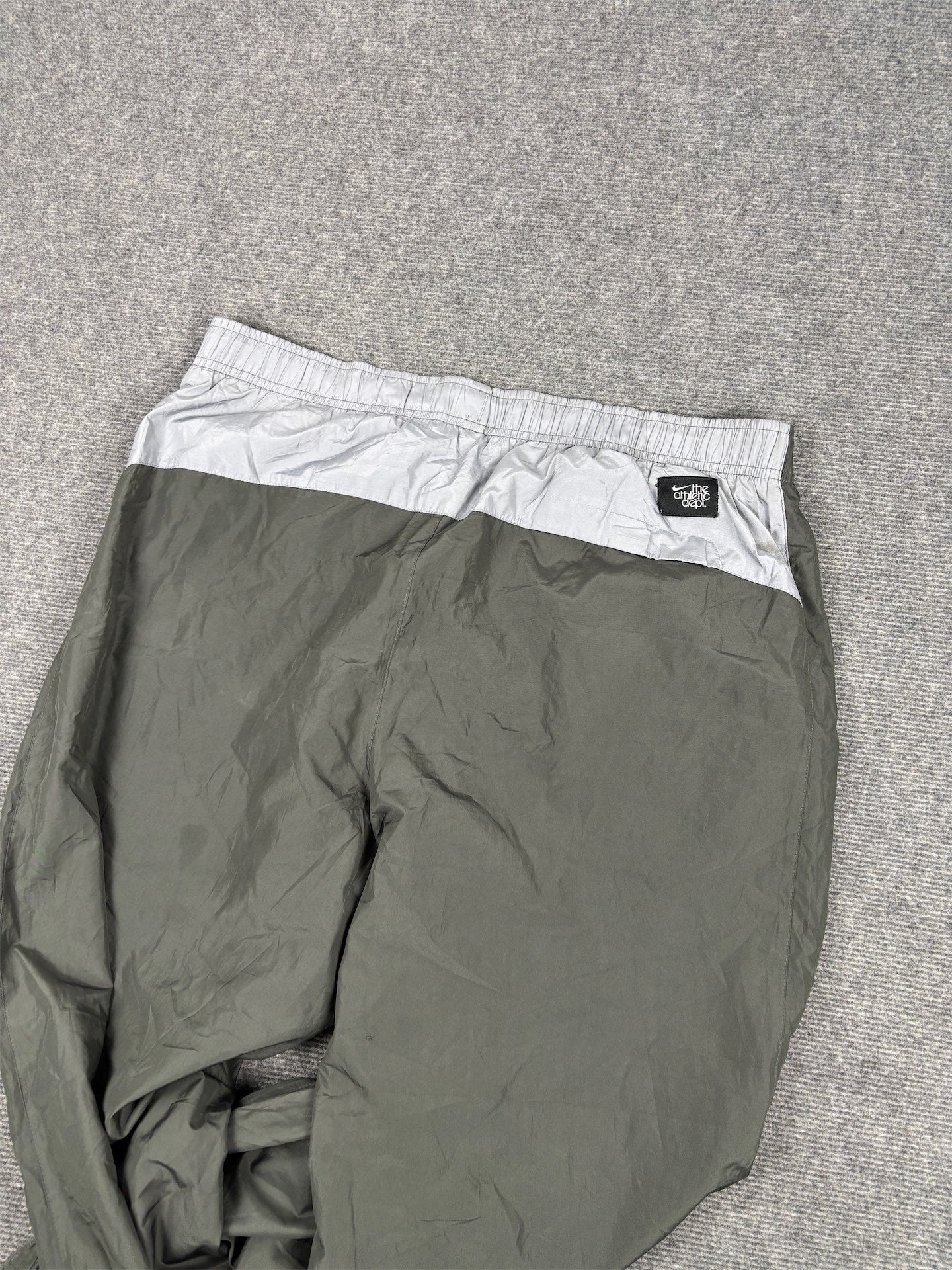 Vintage Nike Track Pants 2000s Era Men’s XL Grey Two Tone White Swoosh Joggers