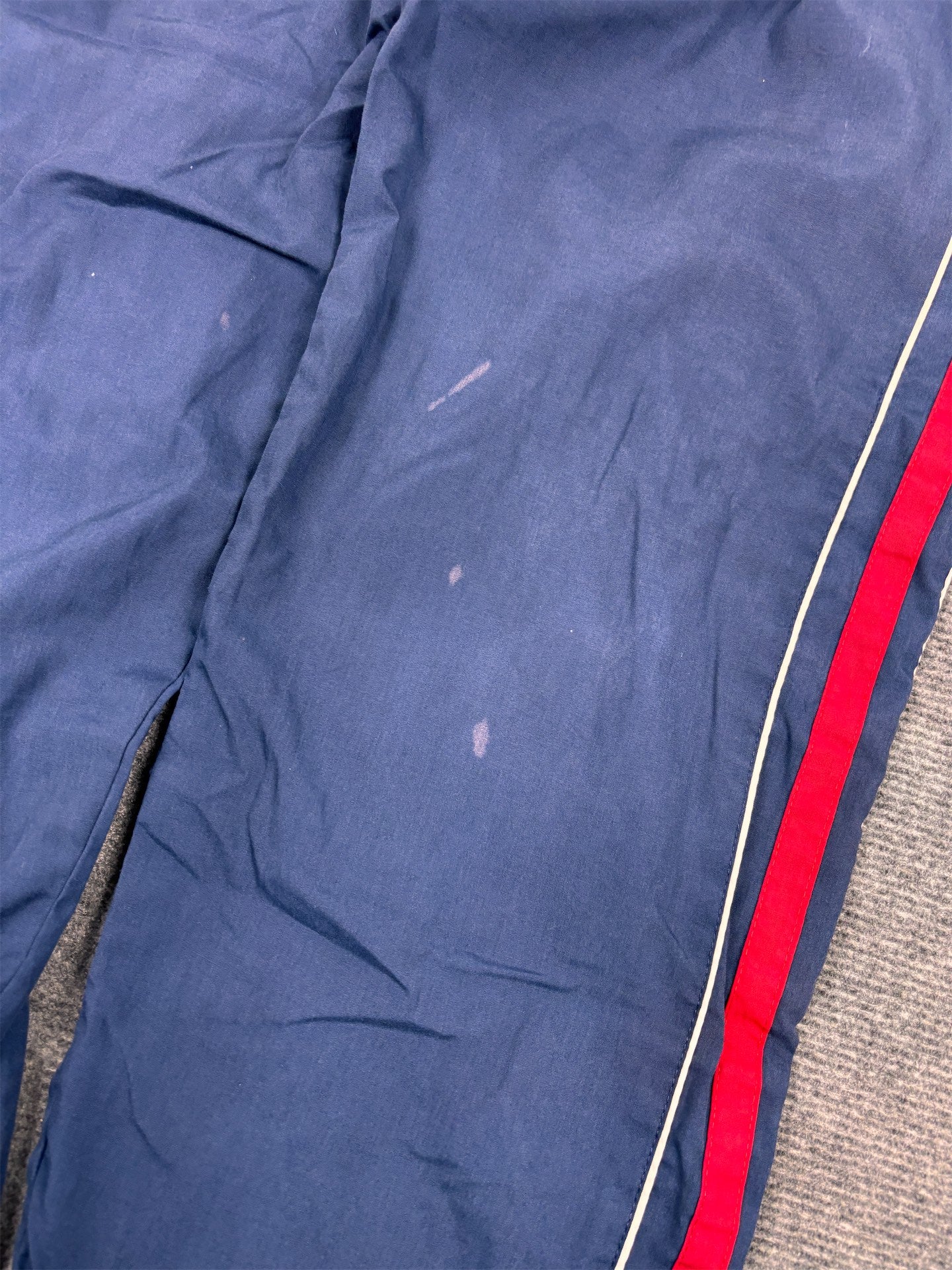 Vintage Y2K Nike Cargo Track Pants Size L Navy Red Detail Wide Leg