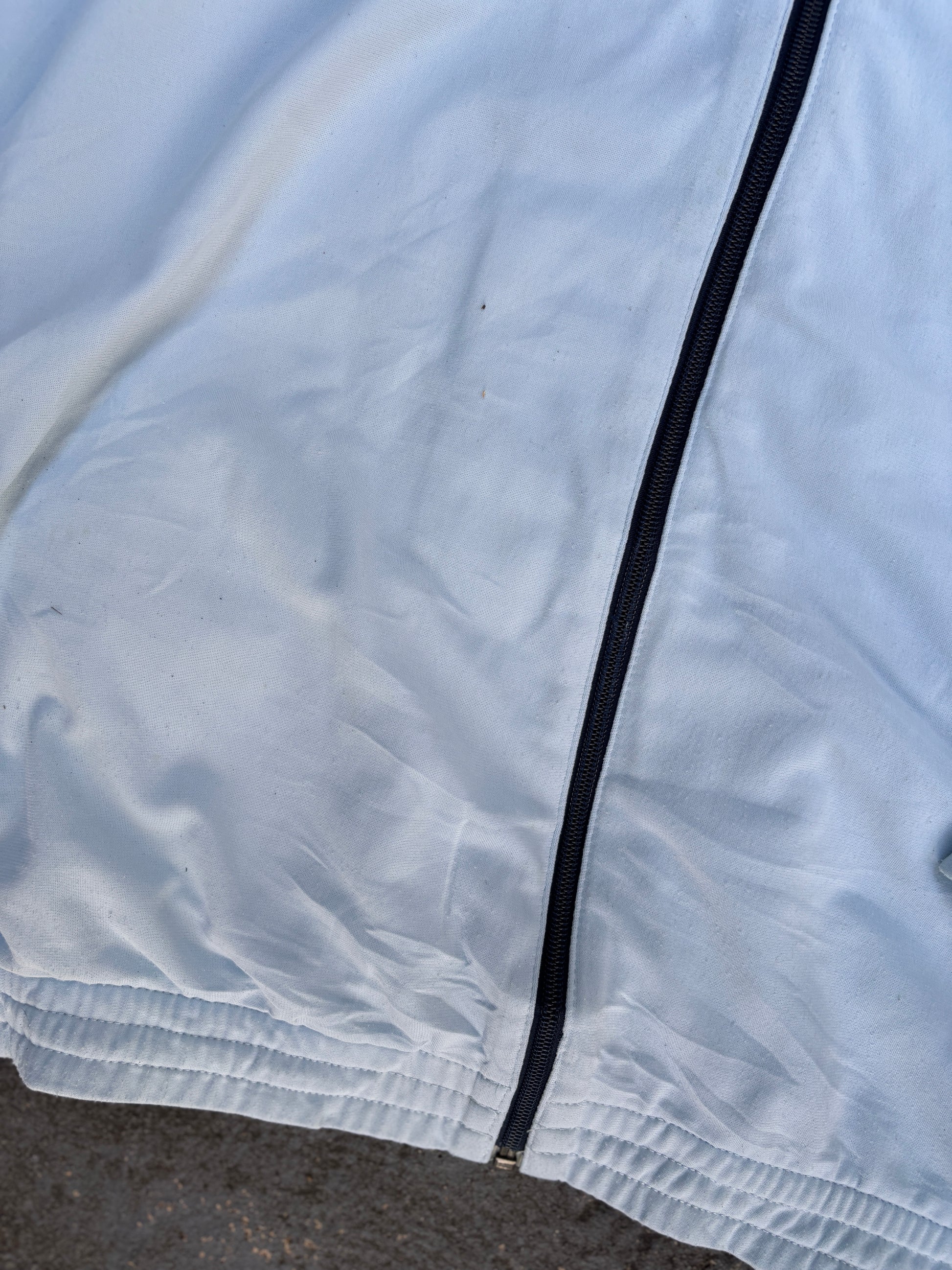 Vintage Y2K Nike Jacket Size XL Blue Two-Tone Chest Swoosh Full Zip Mock Neck