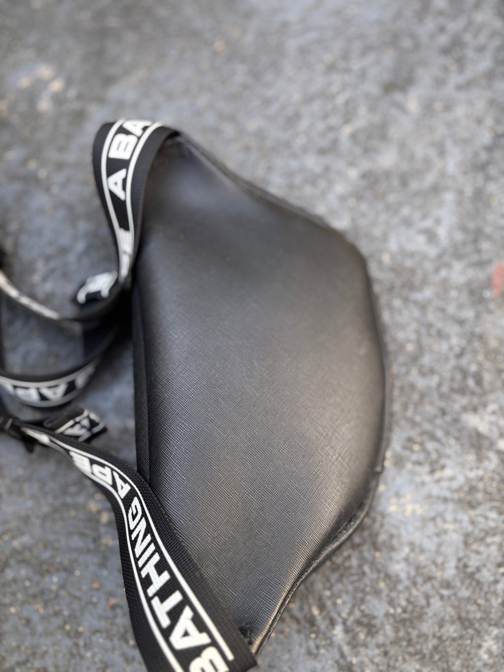 2019 A Bathing Ape BAPE Waist Bag Black White Logo Spring Collection Bum Bag