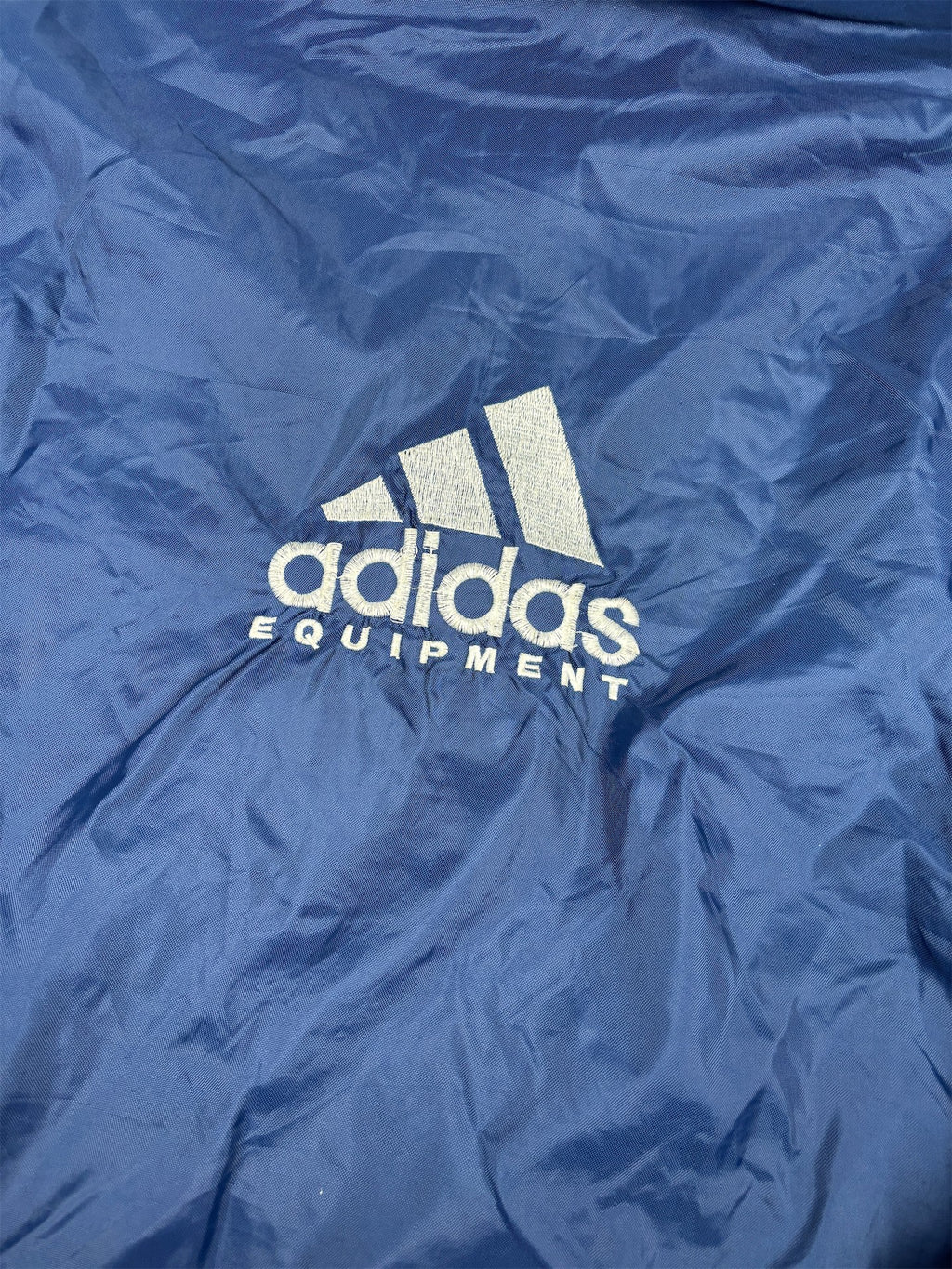 Vintage 90s Adidas Equipment Jacket Mens M Navy White Nylon Zip Off Windbreaker