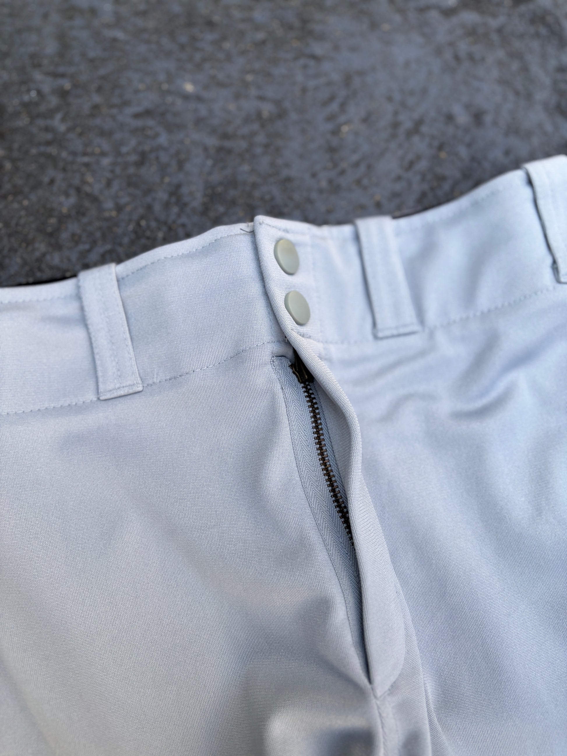 Nike Baseball Pants Women’s Size S Grey Navy Detail Double Knee Straight Leg
