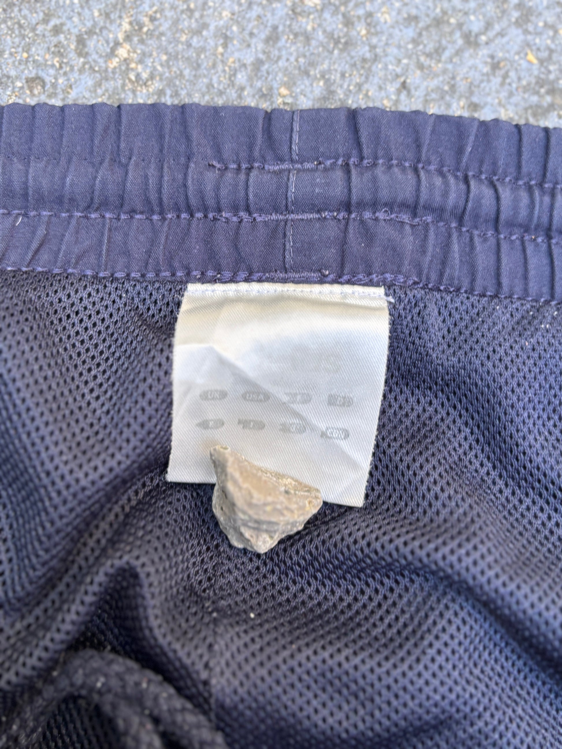 Vintage Y2K Adidas Track Pants Size L Navy Red Spell Out Straight Leg Cuffed Ankle