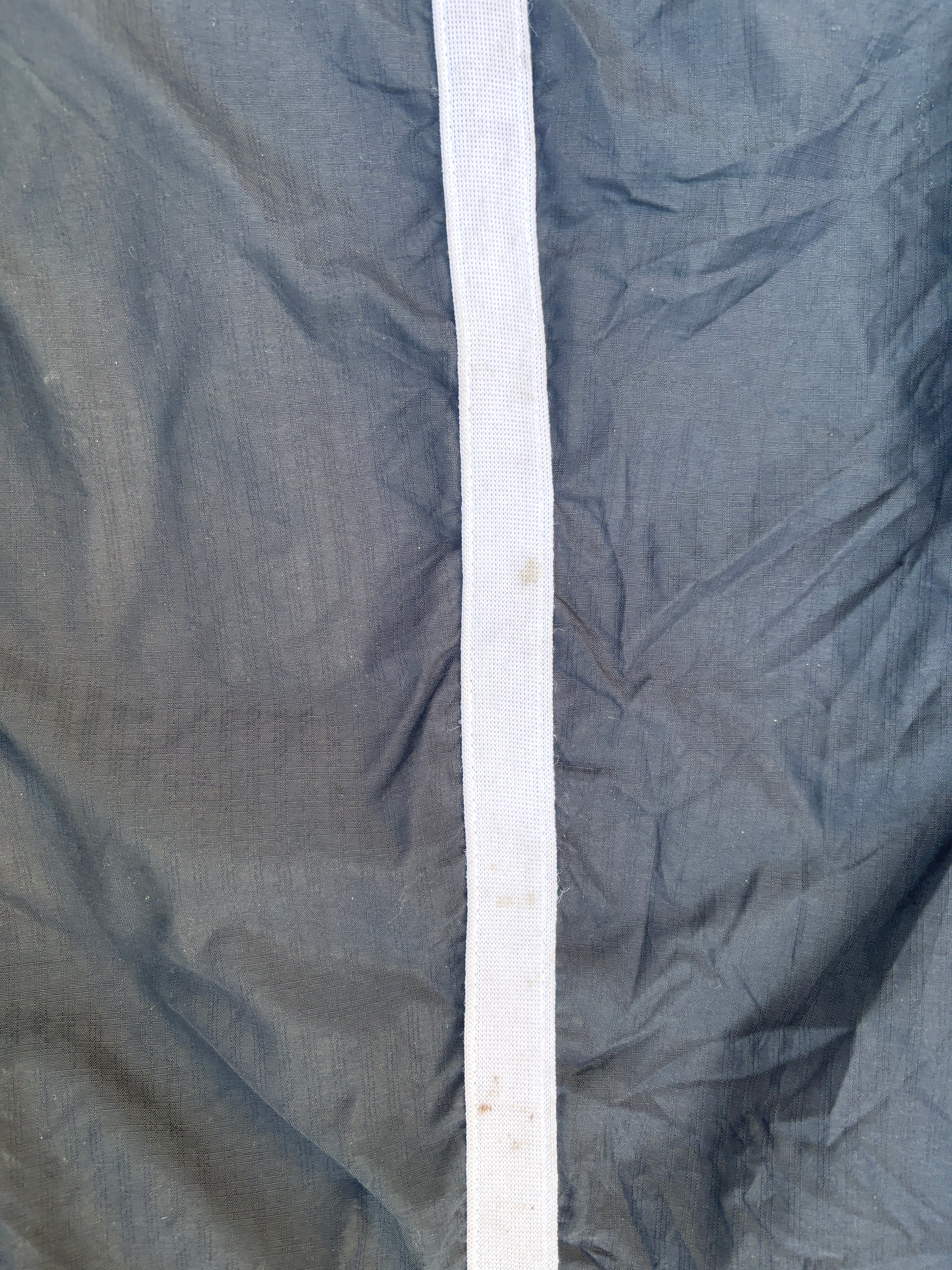 Vintage 90s Nike Jordan Track Pants Size XL Black White Panel Jump Man Wide Leg Ankle Zip