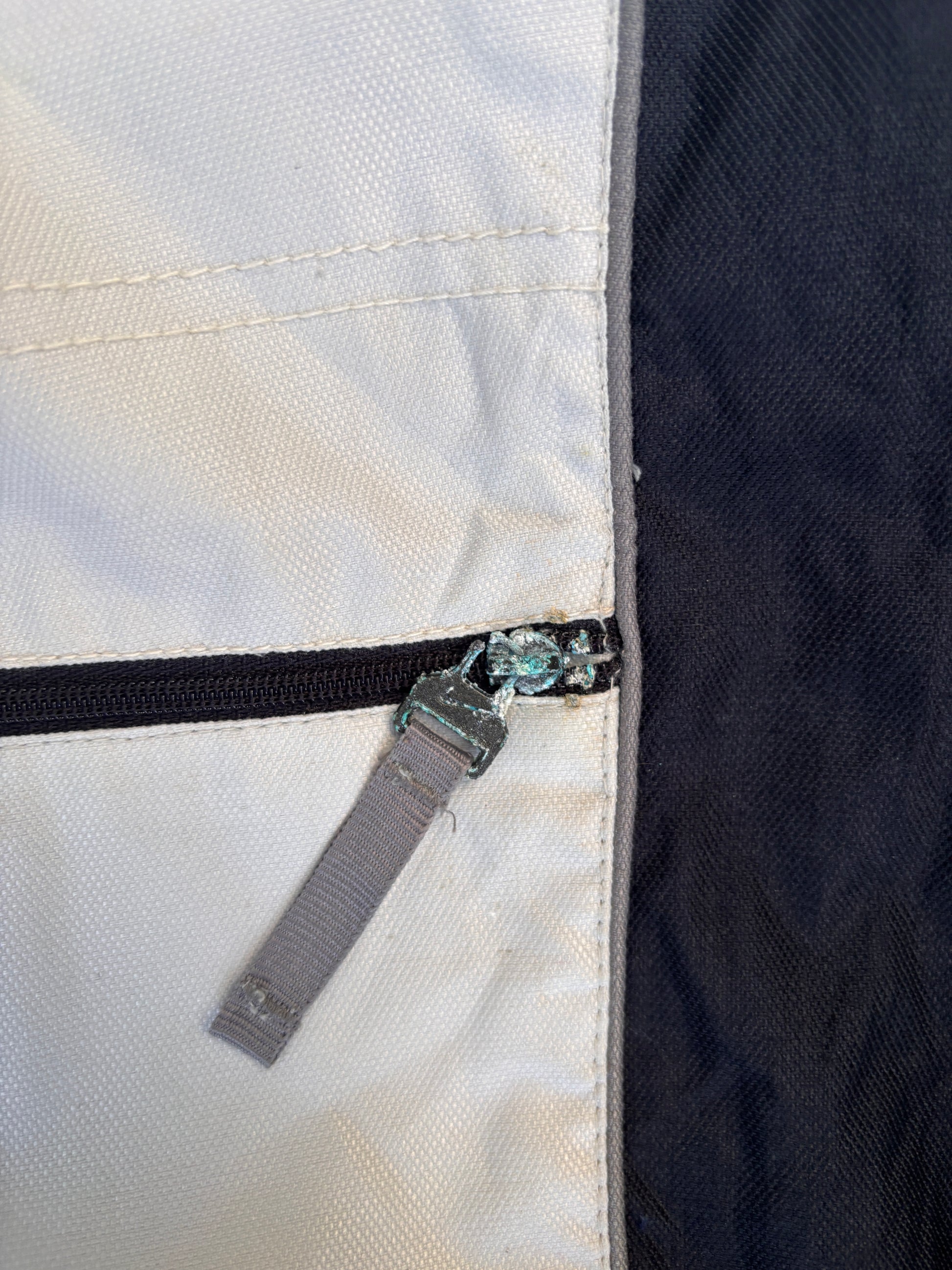 Vintage Y2K Nike Cargo Track Pants Size XL Light Grey Navy Detail Hiking Style Wide Leg