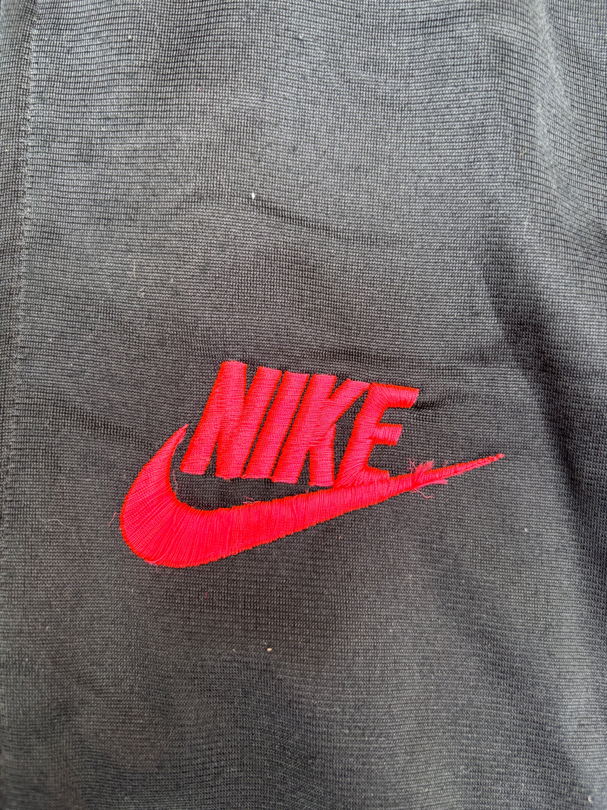 Vintage 90s Nike Jacket Size XL Black Fluro Football Camp Satin Style Windbreaker