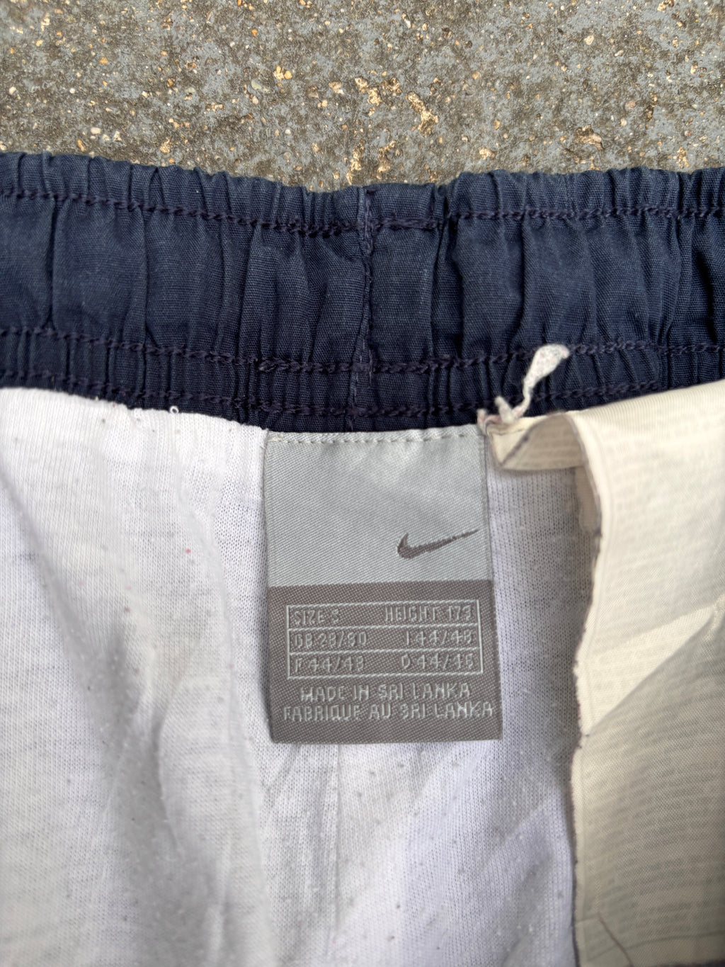 Vintage Y2K Nike Cargo Track Pants Size S Navy White Detail Windbreakers