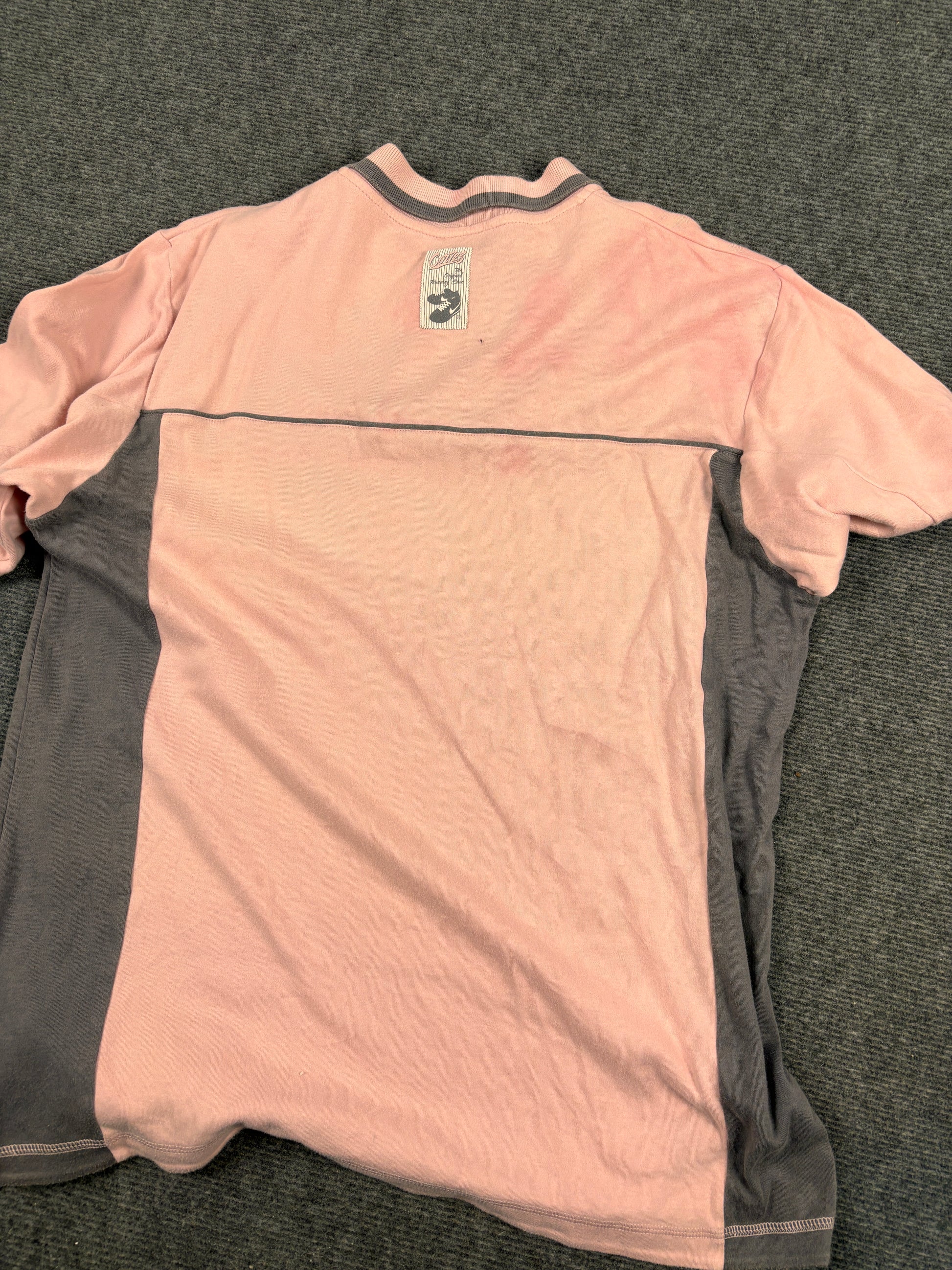Vintage Y2K Nike Cortez 72 Polo Women’s L Pink Grey Logo Piping Panels Badge Logos
