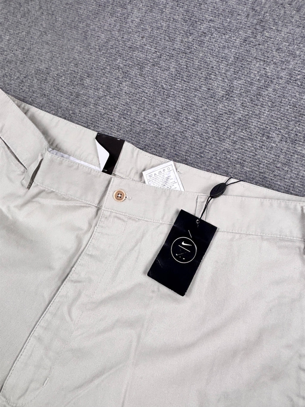 Vintage Y2K Nike Golf Pants Men's XXL Stone Beige Baggy Pleated Trousers