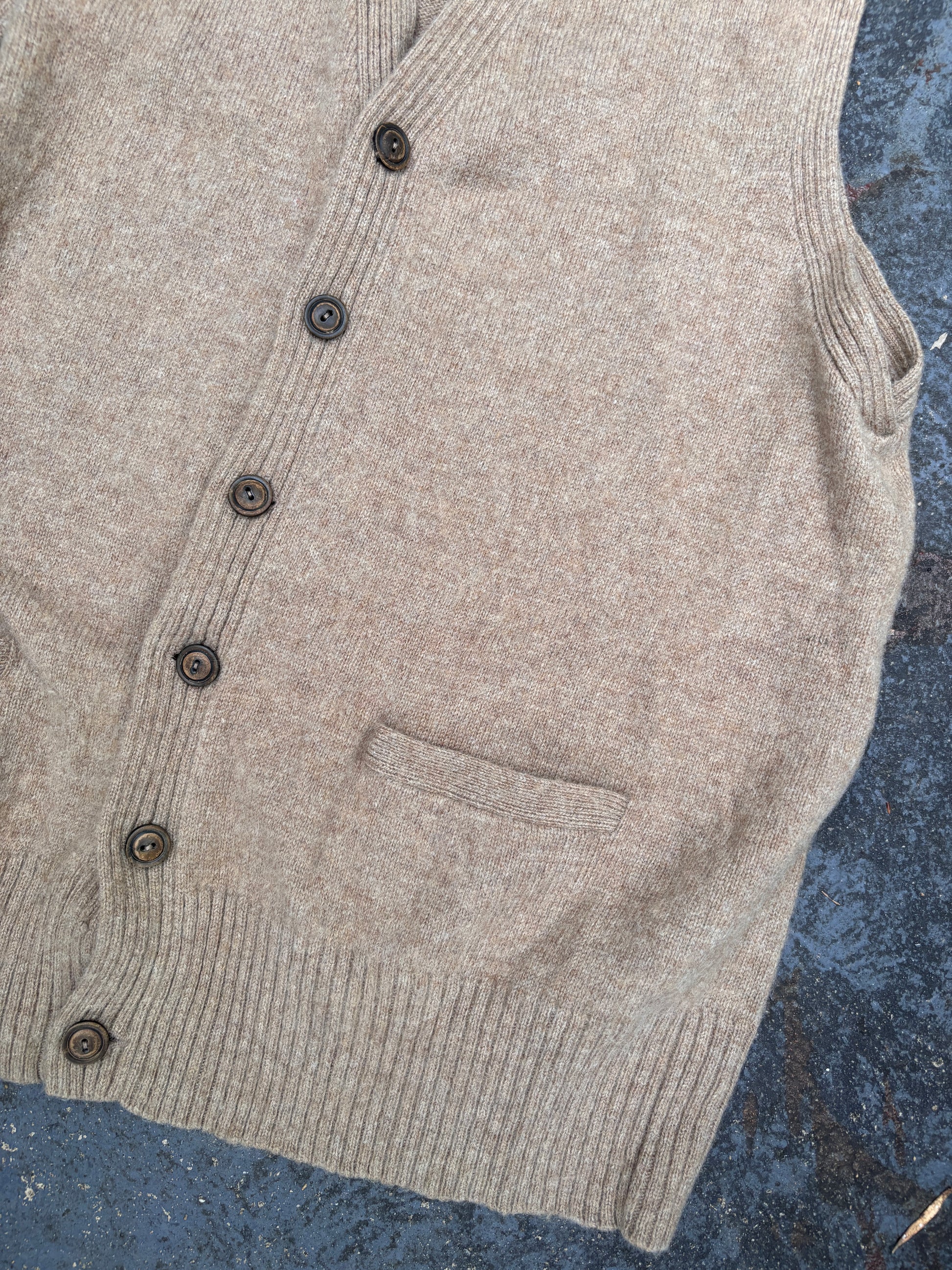 RRL Double RL Ralph Lauren Cardigan Size XL Brown 100% Wool Knit Preppy Country