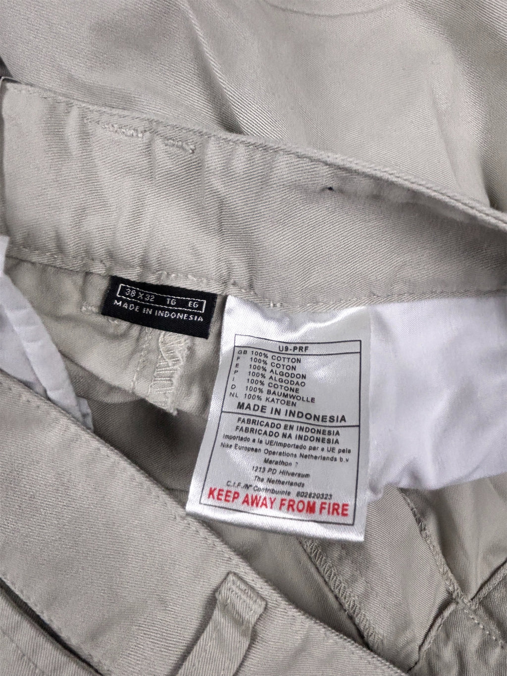 Vintage Y2K Nike Golf Pants Men's XXL Stone Beige Baggy Pleated Trousers