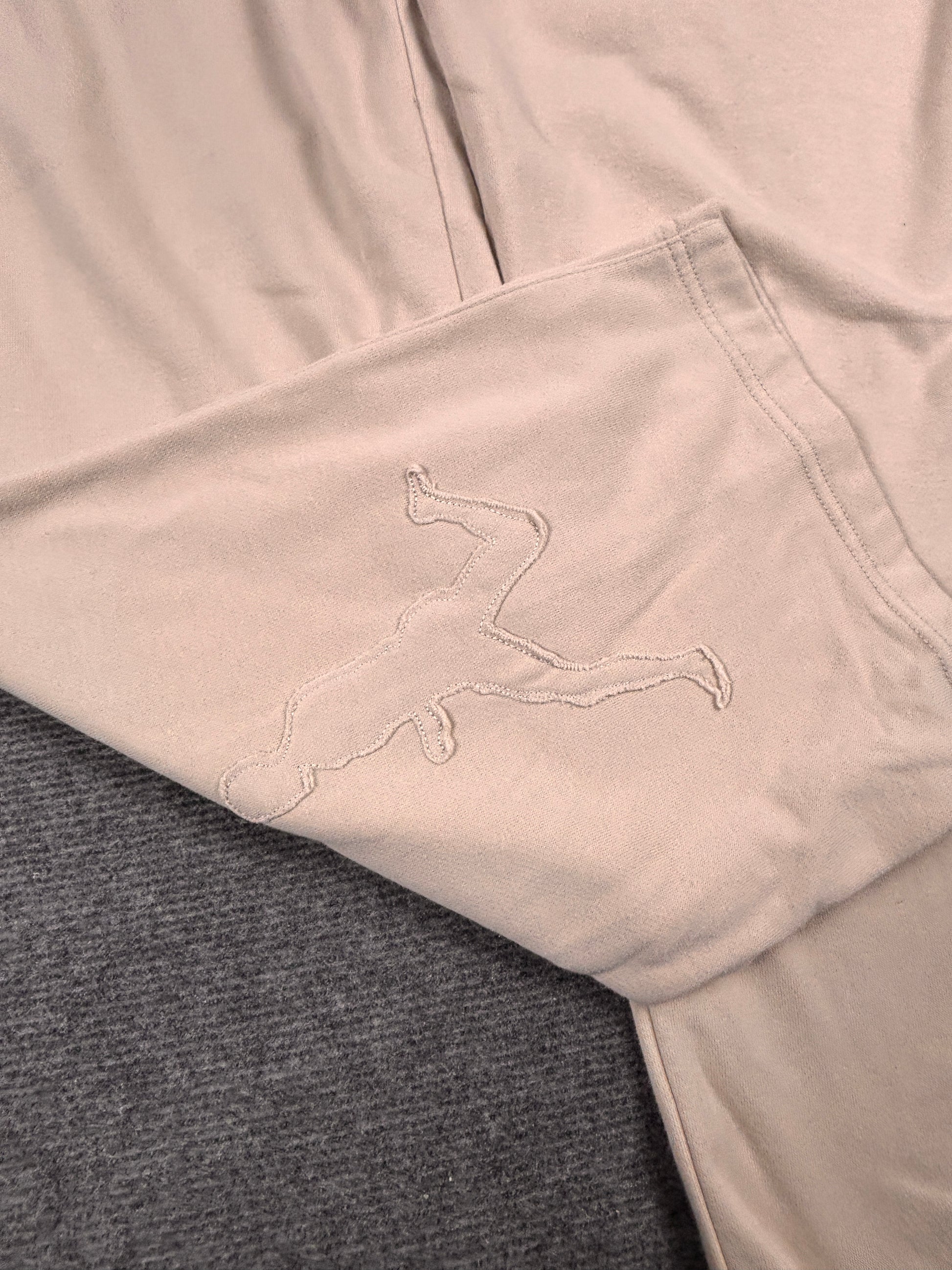 Vintage Y2K Nike Track Pants Size XL Cream NWTs Embroidered Fleece Wide Leg DEADSTOCK