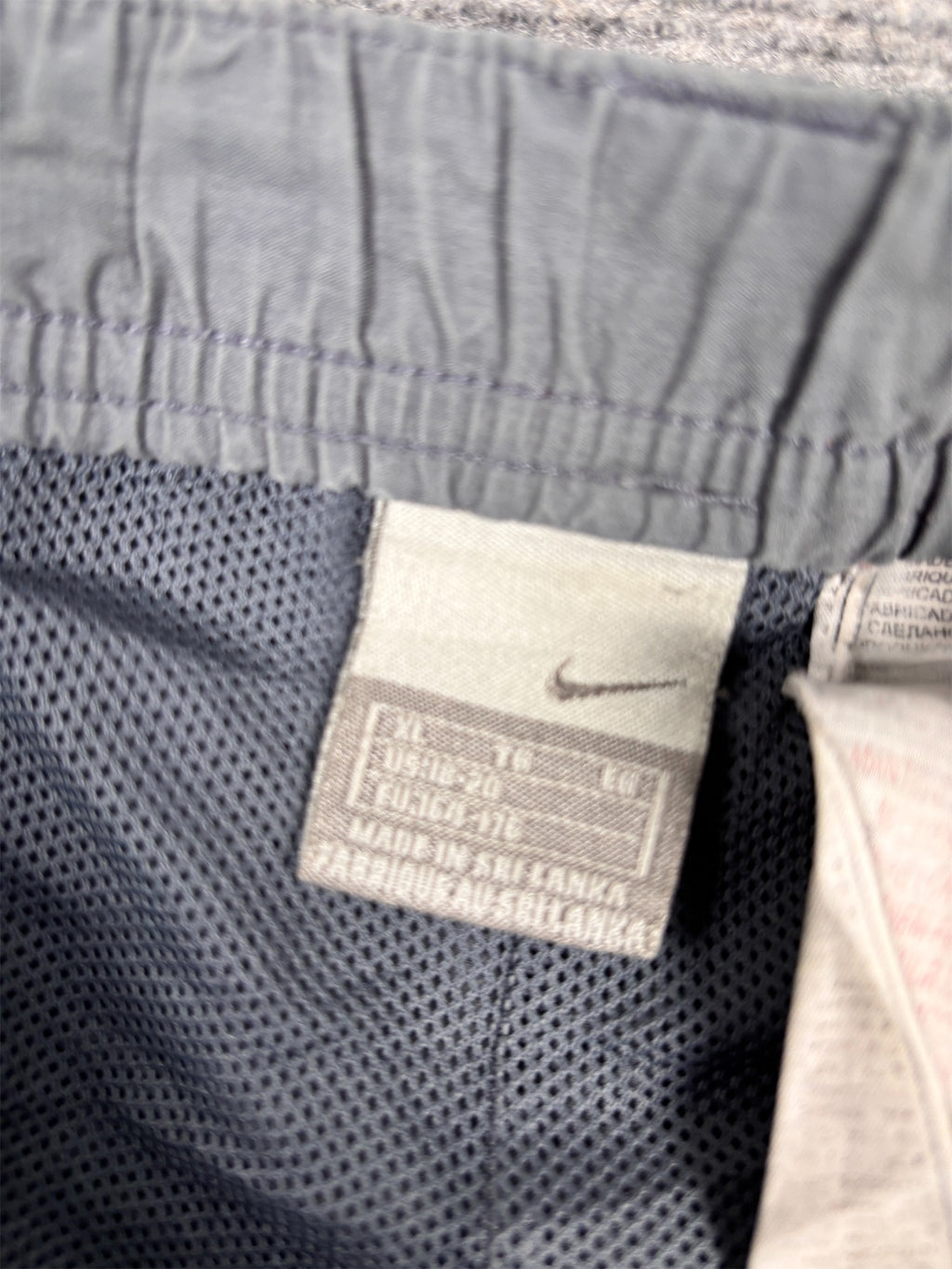 Vintage Y2K Nike Track Pants Women's XL Grey White Swoosh Hiking Style Trousers Straight Leg