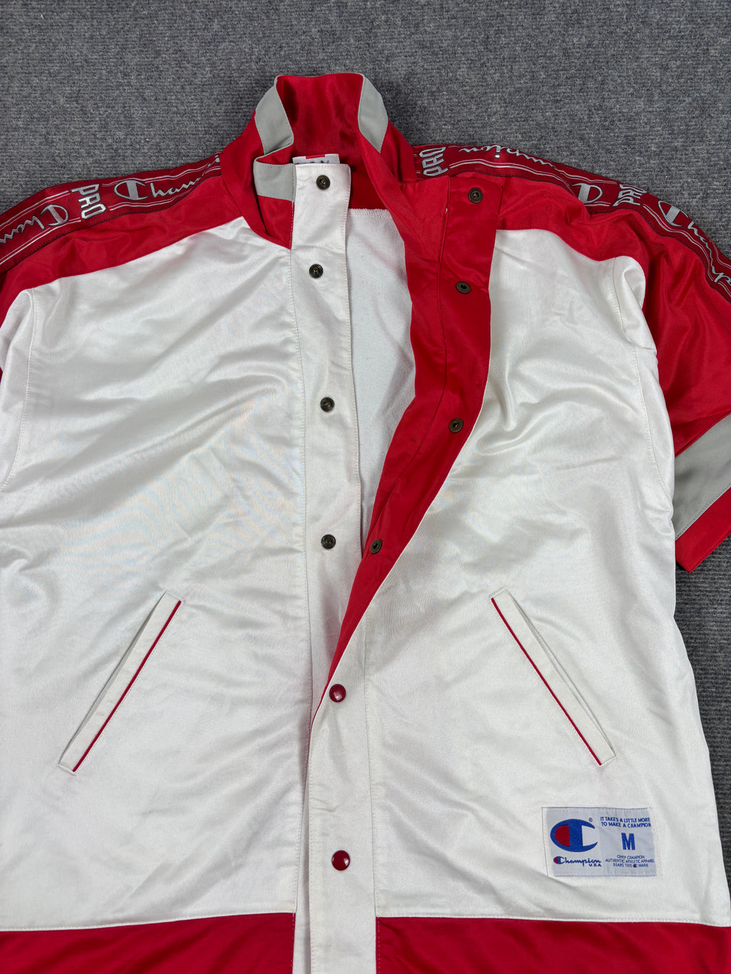 Vintage 90s Champion Pro Warm Up Jersey Men's M Oversized