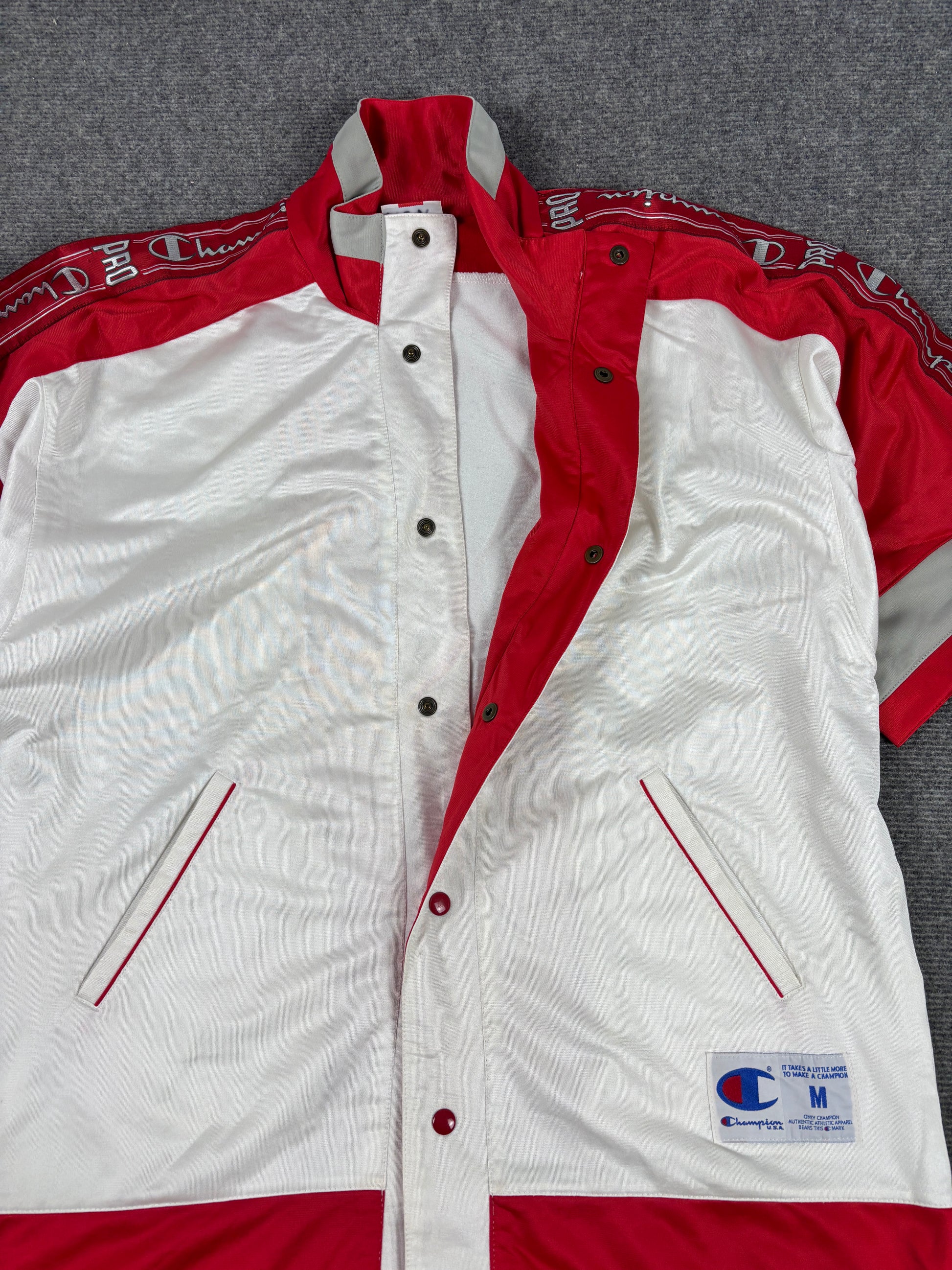 Vintage 90s Champion Pro Warm Up Jersey Men's M Oversized