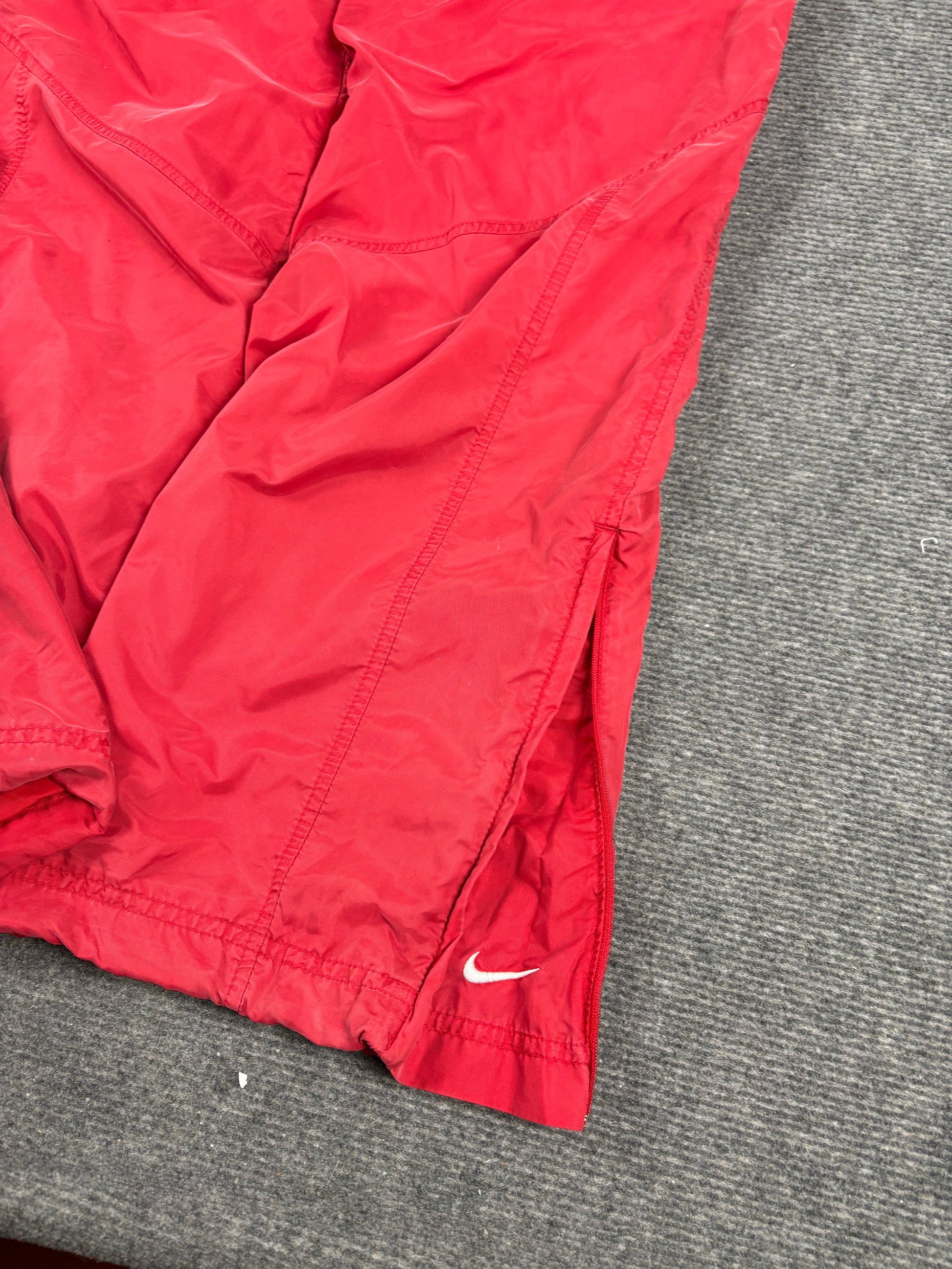 Vintage Y2K Nike Track Pants Men's M Red White Ankle Swoosh