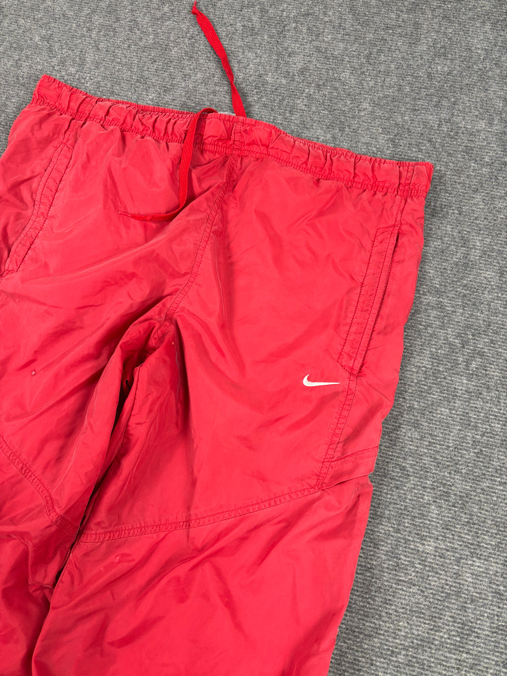 Vintage Y2K Nike Track Pants Men's M Red White Ankle Swoosh