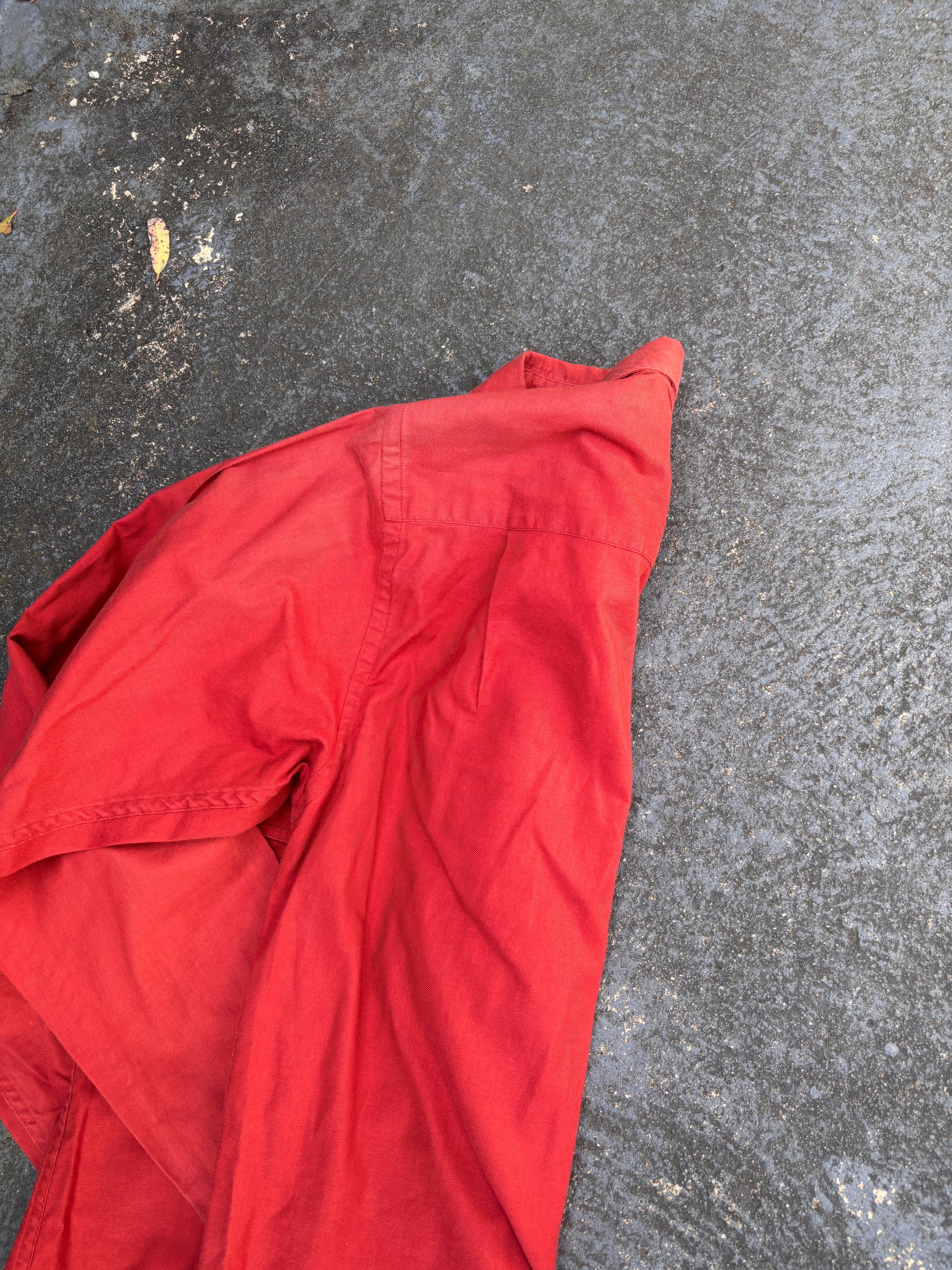 Vintage 90s Ralph Lauren Polo Sport Shirt Women’s Size M Red Button Up Front Pockets