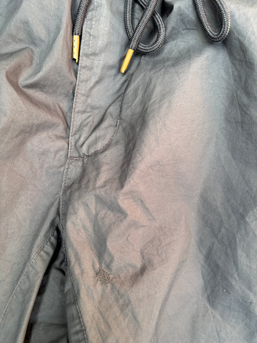 Nike Track Pants Women’s Size L Black Hip Logo Tapered Button Zip Drawstring