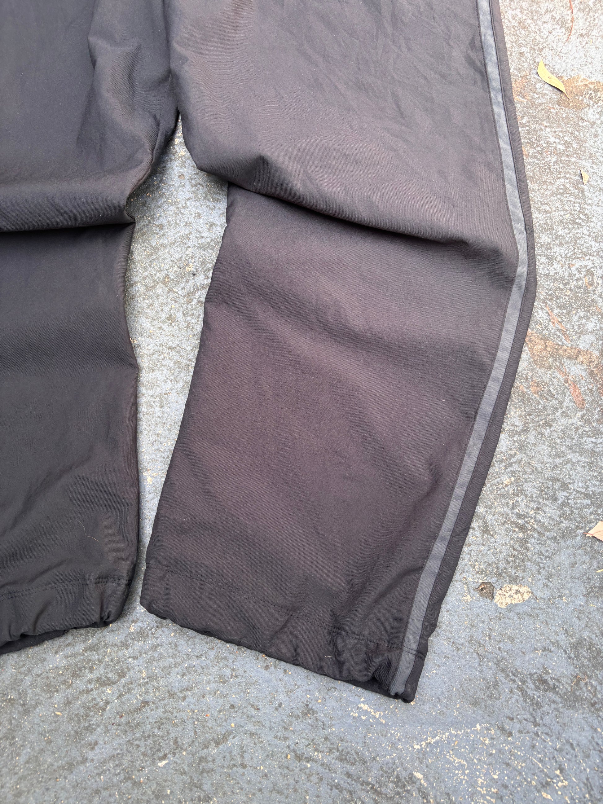 Nike Dri-Fit Track Pants Size XXL Black School Team Logo Wide Leg Ankle Zip