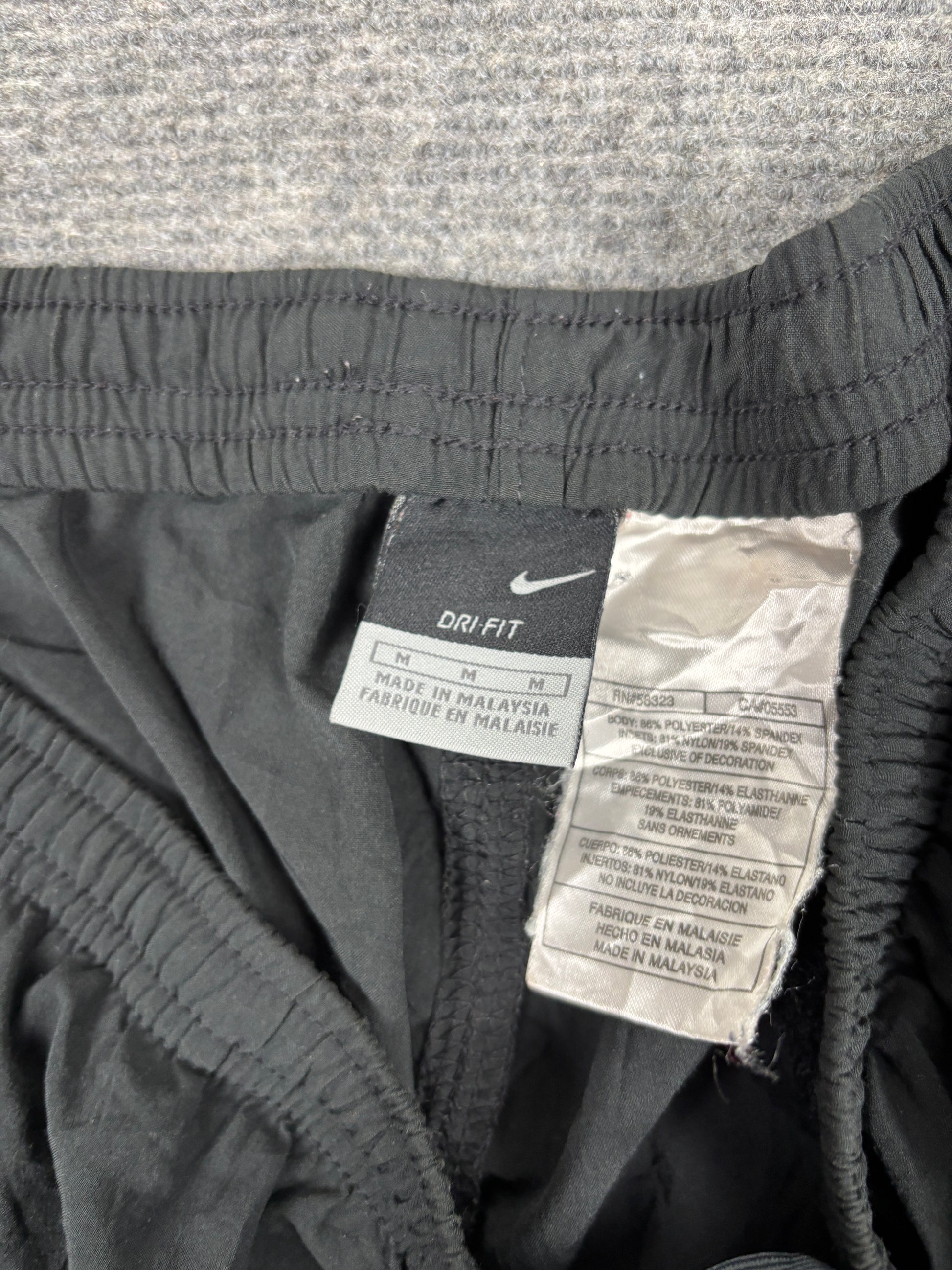 Vintage Nike Dri-Fit Track Pants Men's Medium Black Baggy Trackies