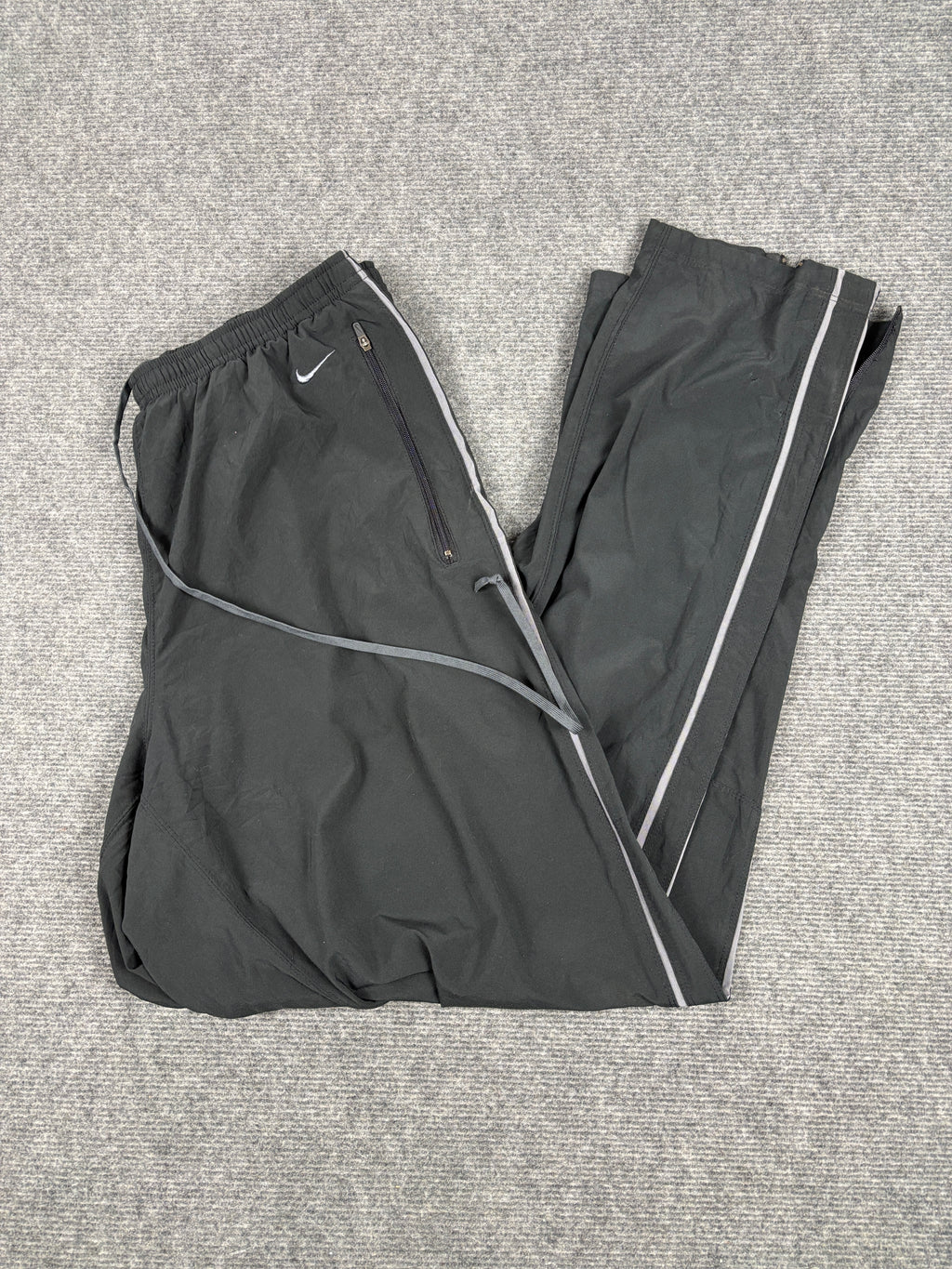 Vintage Nike Dri-Fit Track Pants Men's Medium Black Baggy Trackies