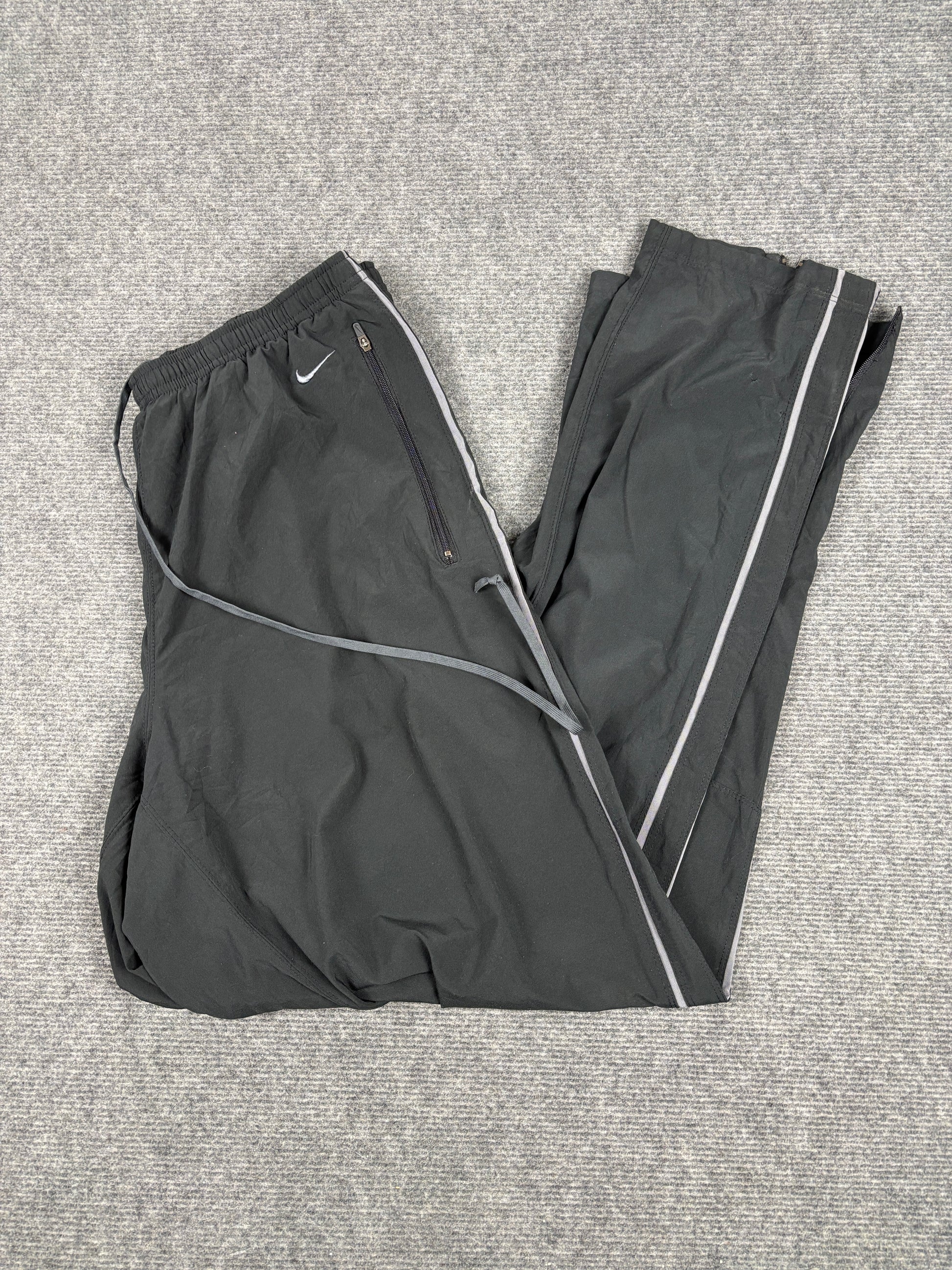 Vintage Nike Dri-Fit Track Pants Men's Medium Black Baggy Trackies