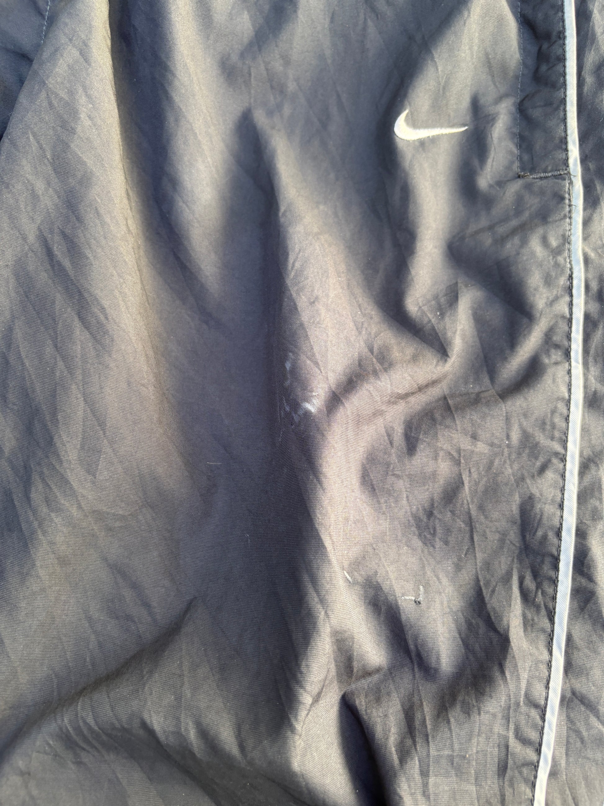 Vintage Y2K Nike Track Pants Size XL Black Grey Piping Classic Wide Leg Ankle Zip