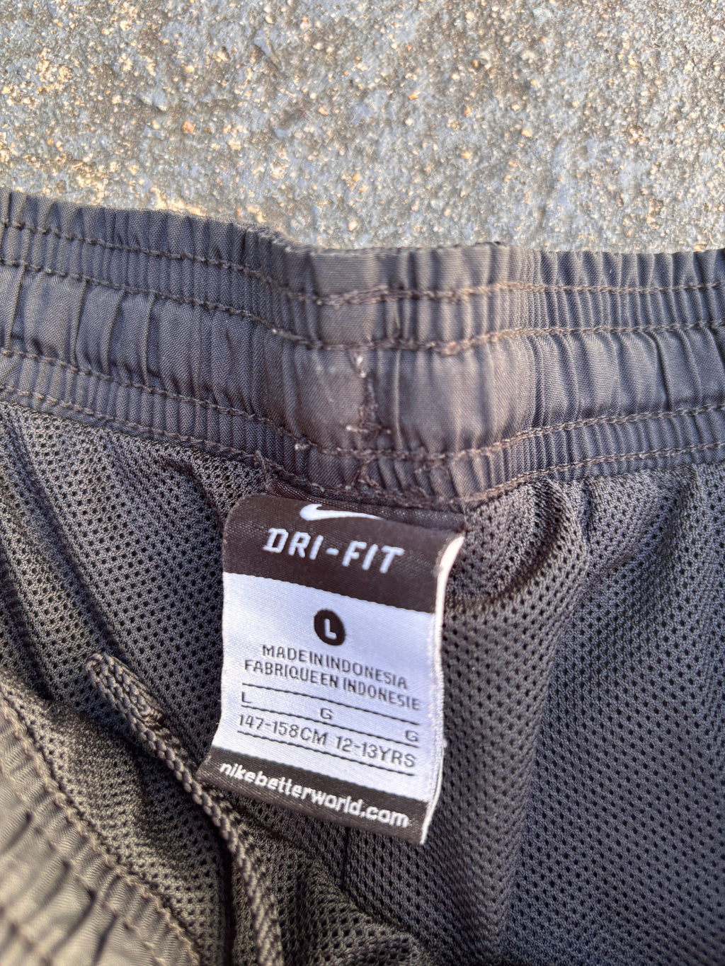 Nike Dri-Fit Track Pants Size S Black White Swoosh Straight Leg Ankle Zip