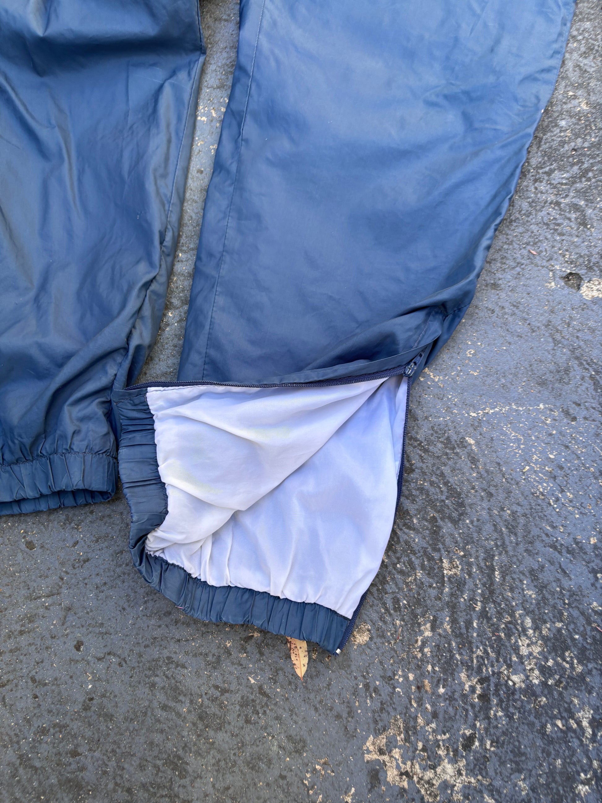 Vintage 90s Nike Track Pants Size M Navy Blue Classic Retro Nylon Windbreakers