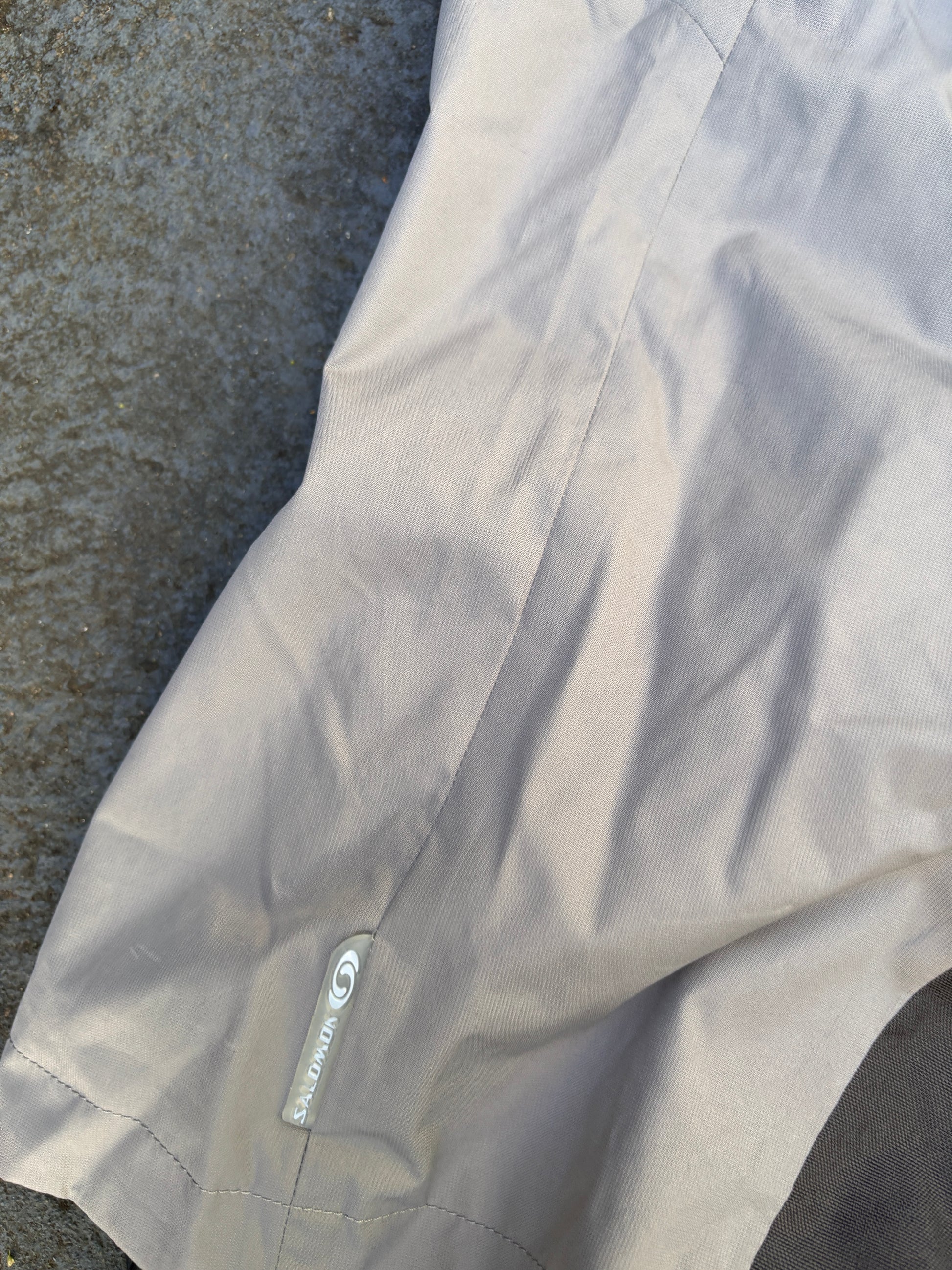 Vintage Y2K Salomon Track Pants Size S Grey Wide Leg Ski Hiking Outdoor Style