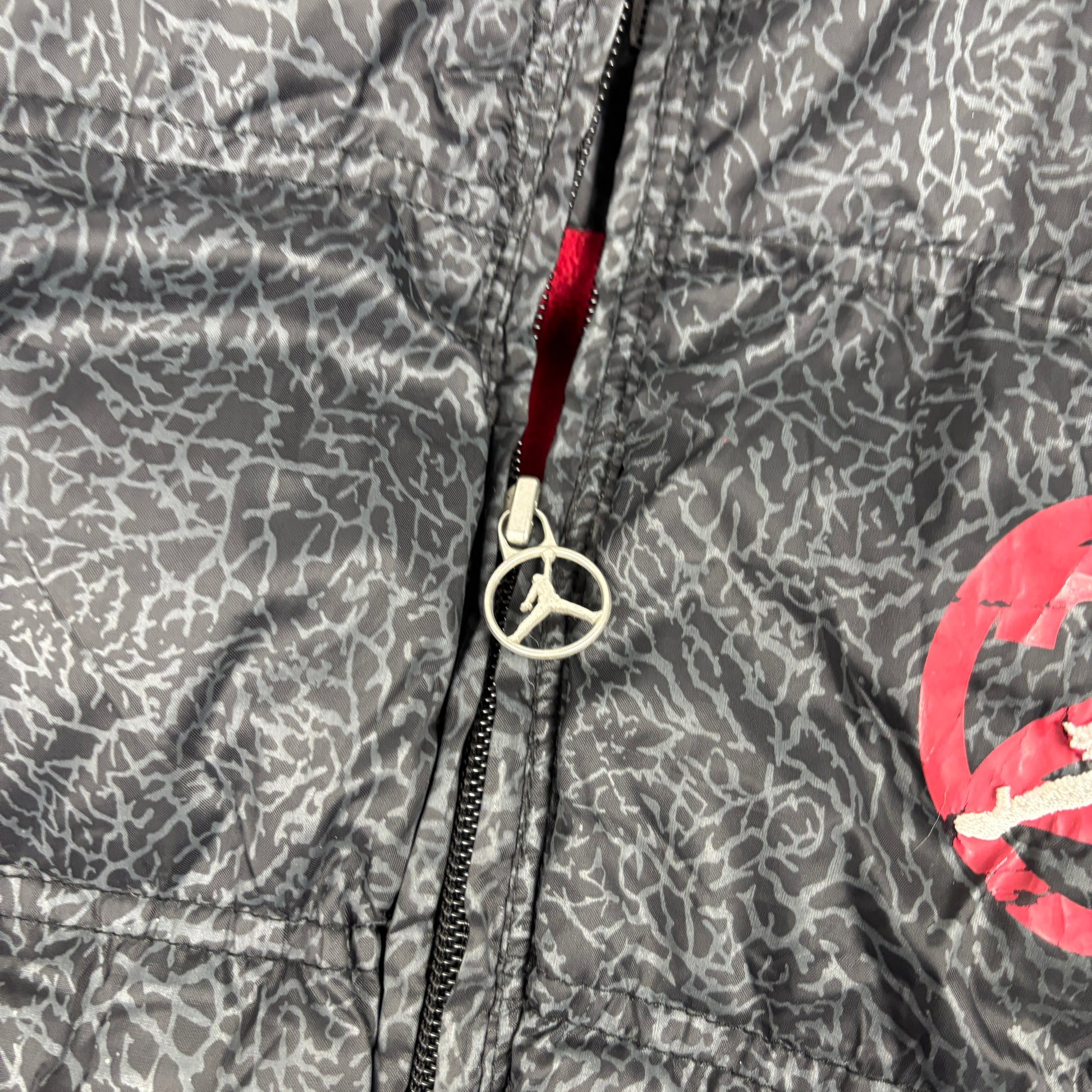 Vintage 00s Nike Air Jordan Puffer Vest Men's M Black Concrete y2k Jumpman Logo