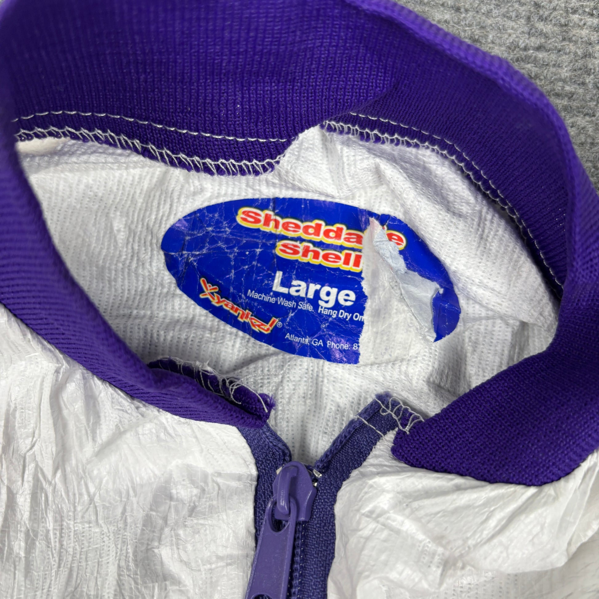 Vintage New York Marathon Jacket Women's L White Tyvek Windbreaker