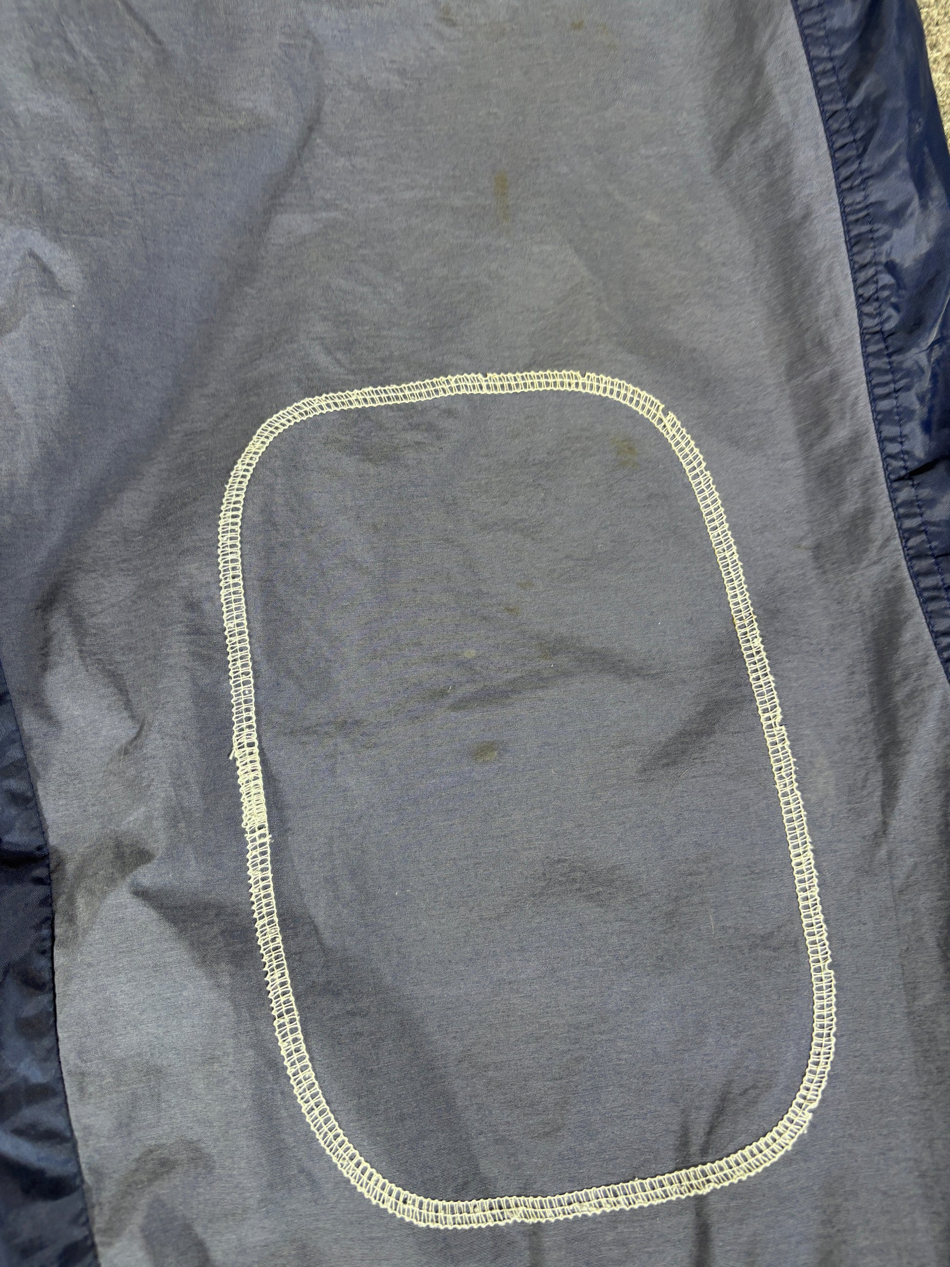 Vintage Y2K Nike Track Pants Size XL Blue Grey Badge Logo Hiking Wide Leg Bungee Tie