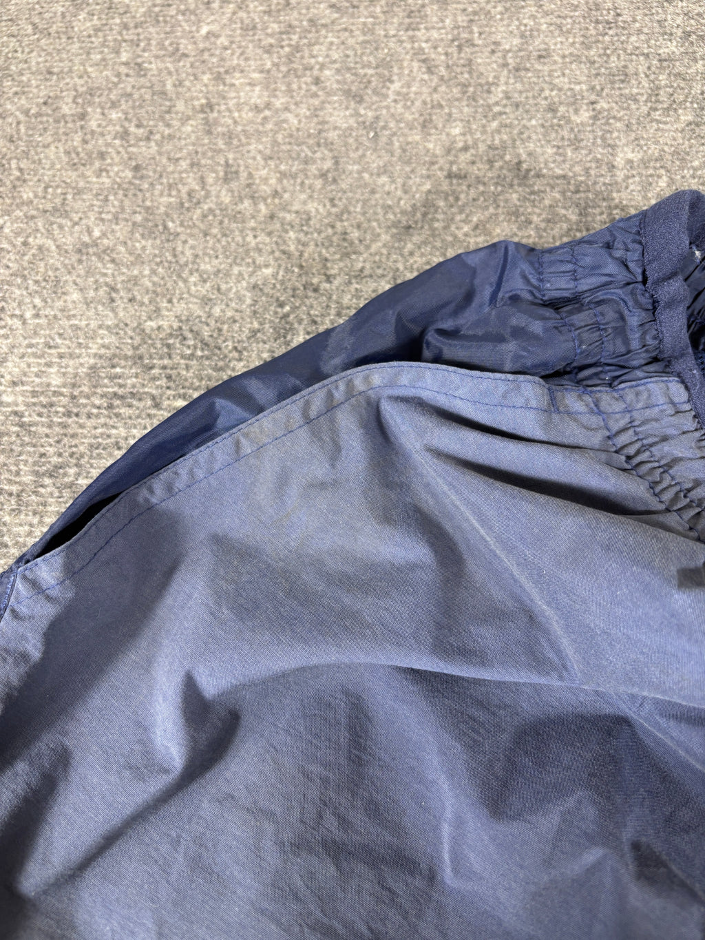 Vintage Y2K Nike Track Pants Size XL Blue Grey Badge Logo Hiking Wide Leg Bungee Tie