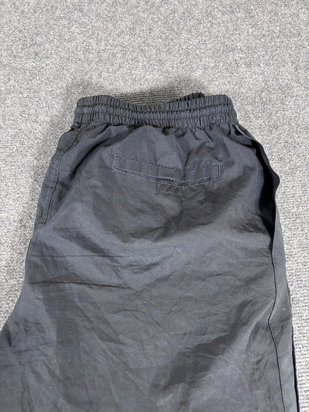 Vintage Y2K Nike Track Pants Size M Navy Blue White Swoosh Double Knee Ankle Zip