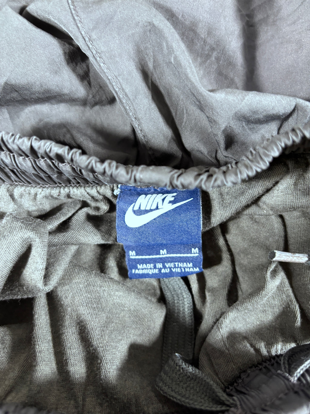 Vintage Nike 3/4 Track Pants Size XS Grey Black Spell Out Side Detail Windbreakers