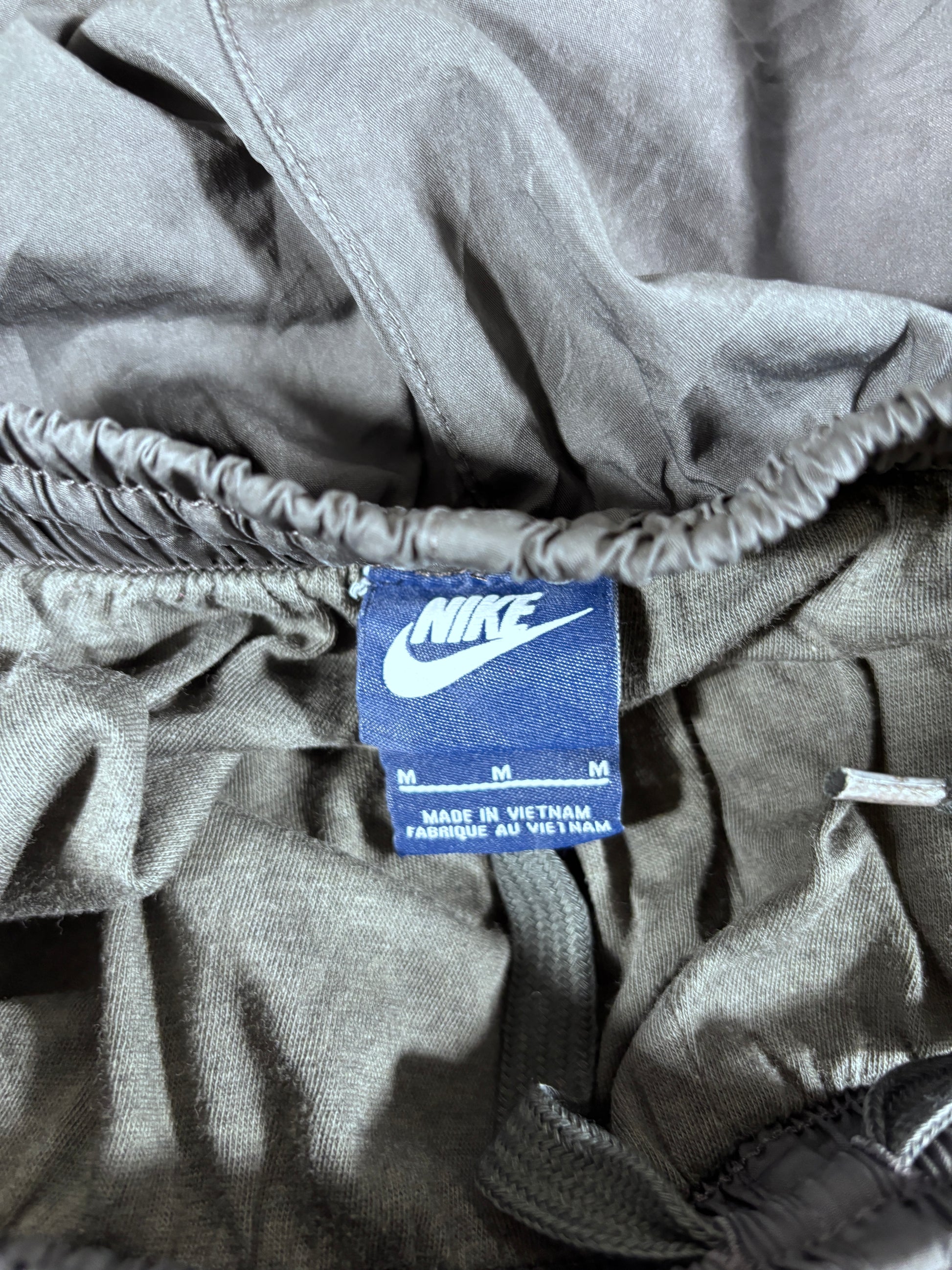 Vintage Nike 3/4 Track Pants Size XS Grey Black Spell Out Side Detail Windbreakers