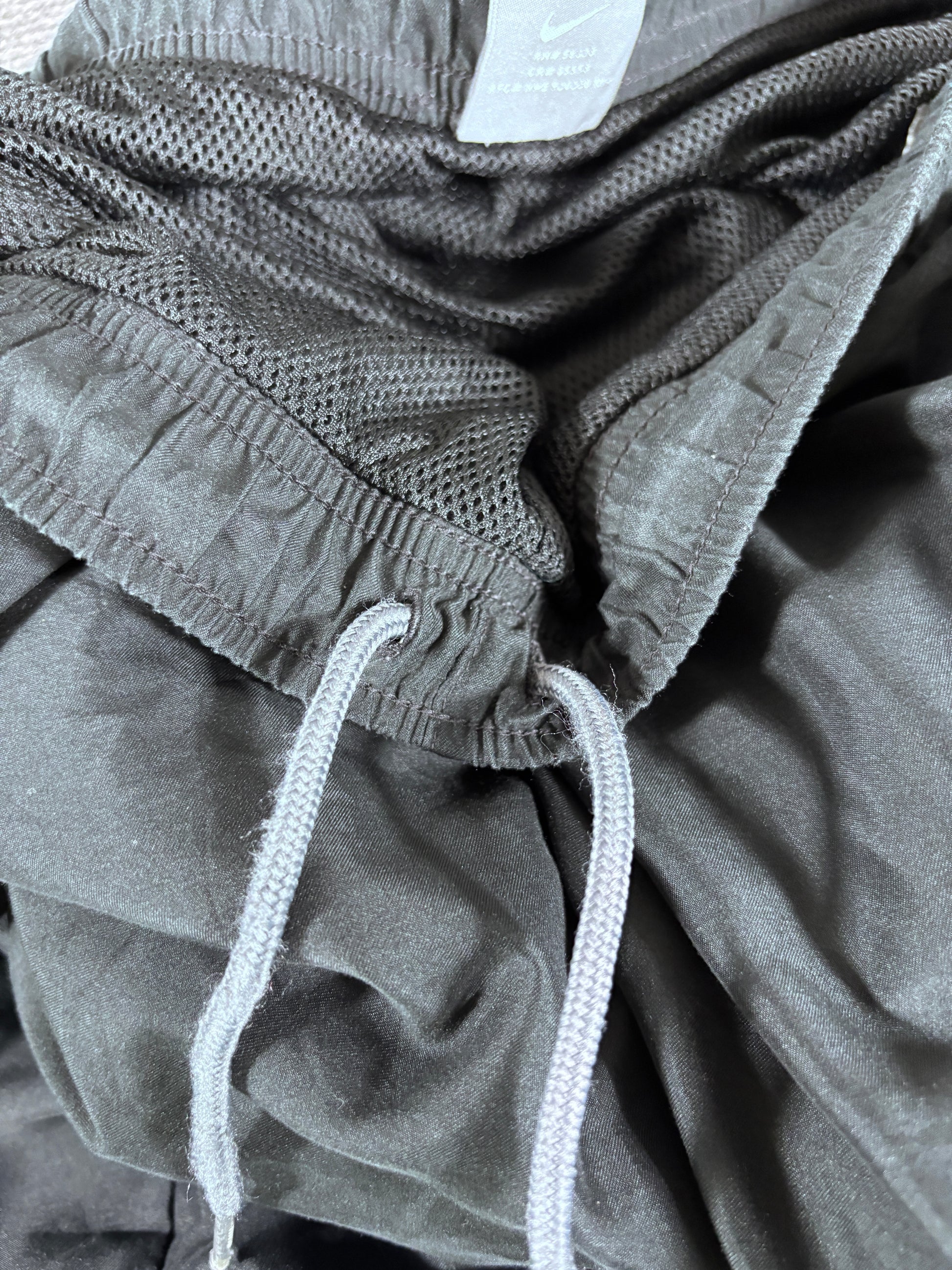 Vintage Y2K Nike Cargo Track Pants Size XXL Black Grey Detail Wide Leg