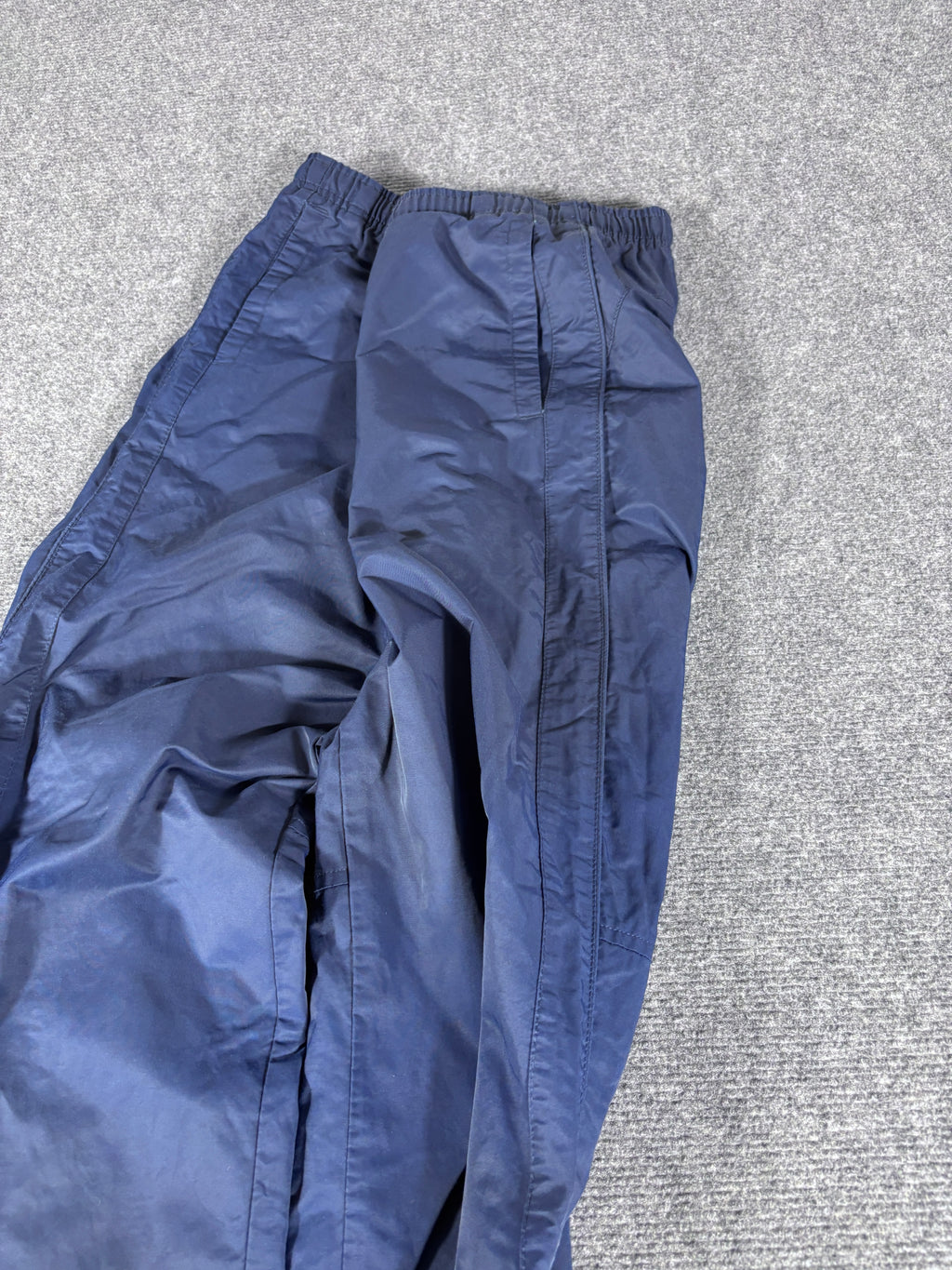 Vintage Y2K Nike 3/4 Track Pants Women's Size S Double Blue Nylon Windbreakers