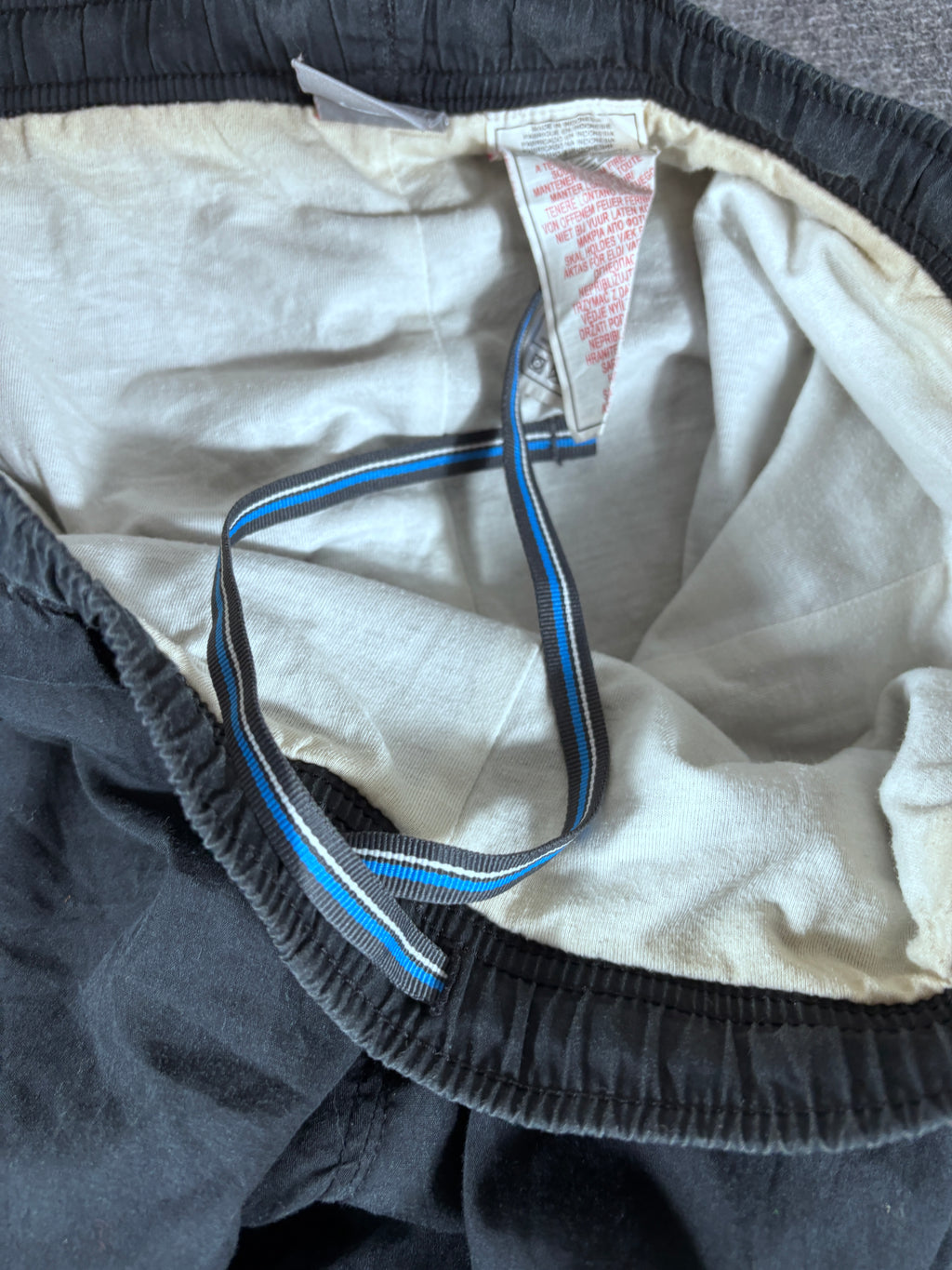 Vintage Y2K Nike Track Pants Women’s S Navy Blue Grey Swoosh Wide Leg Ankle Zip