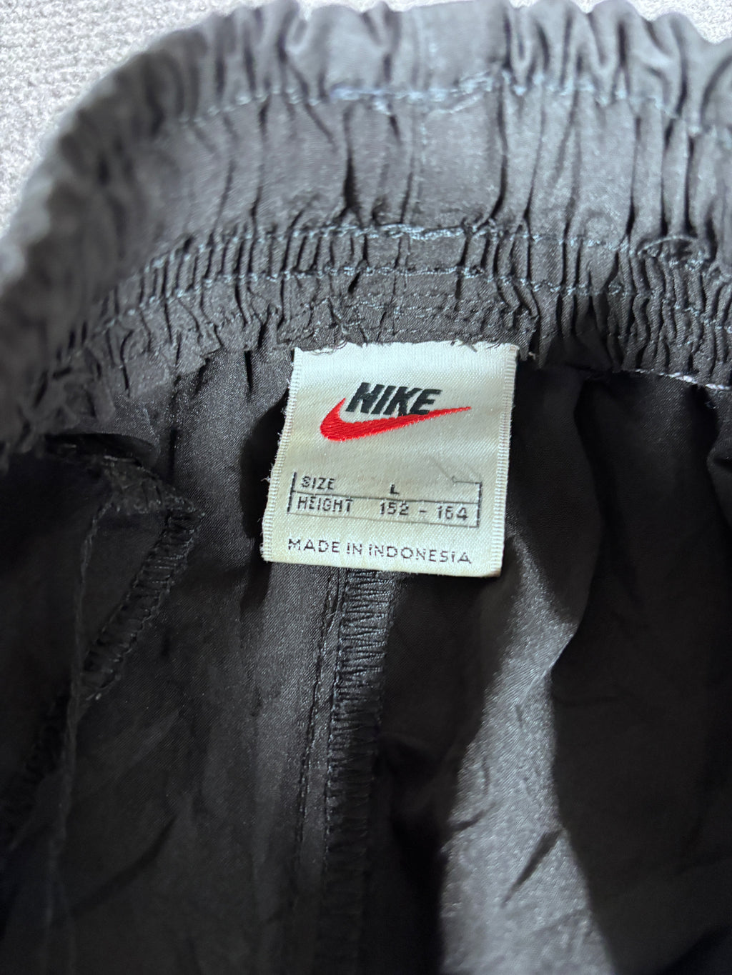 Vintage Y2K Nike Track Pants Size S Black Gold Detail Swoosh 7/8 Length