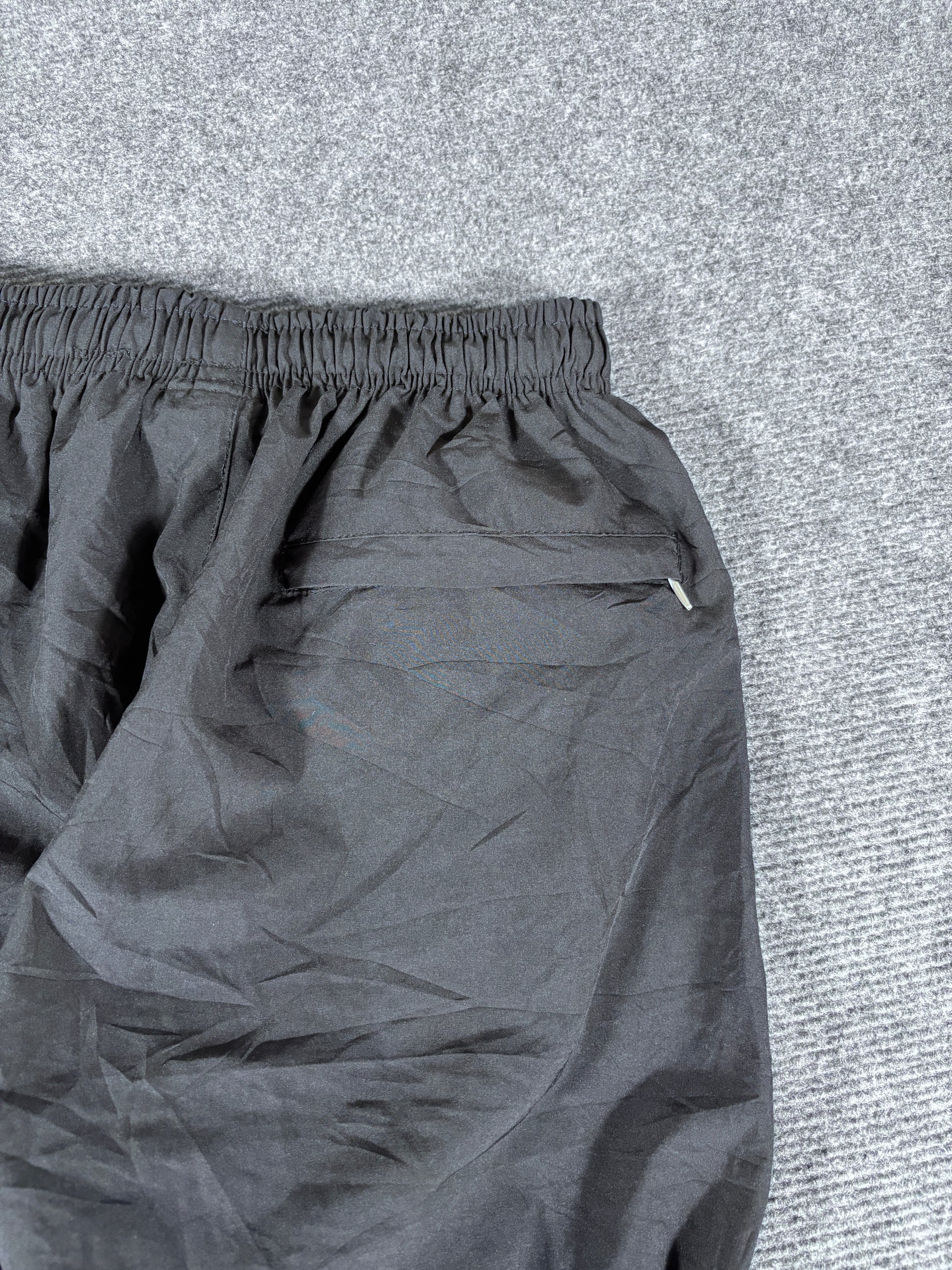 Vintage Y2K Nike Track Pants Size S Black Gold Detail Swoosh 7/8 Length