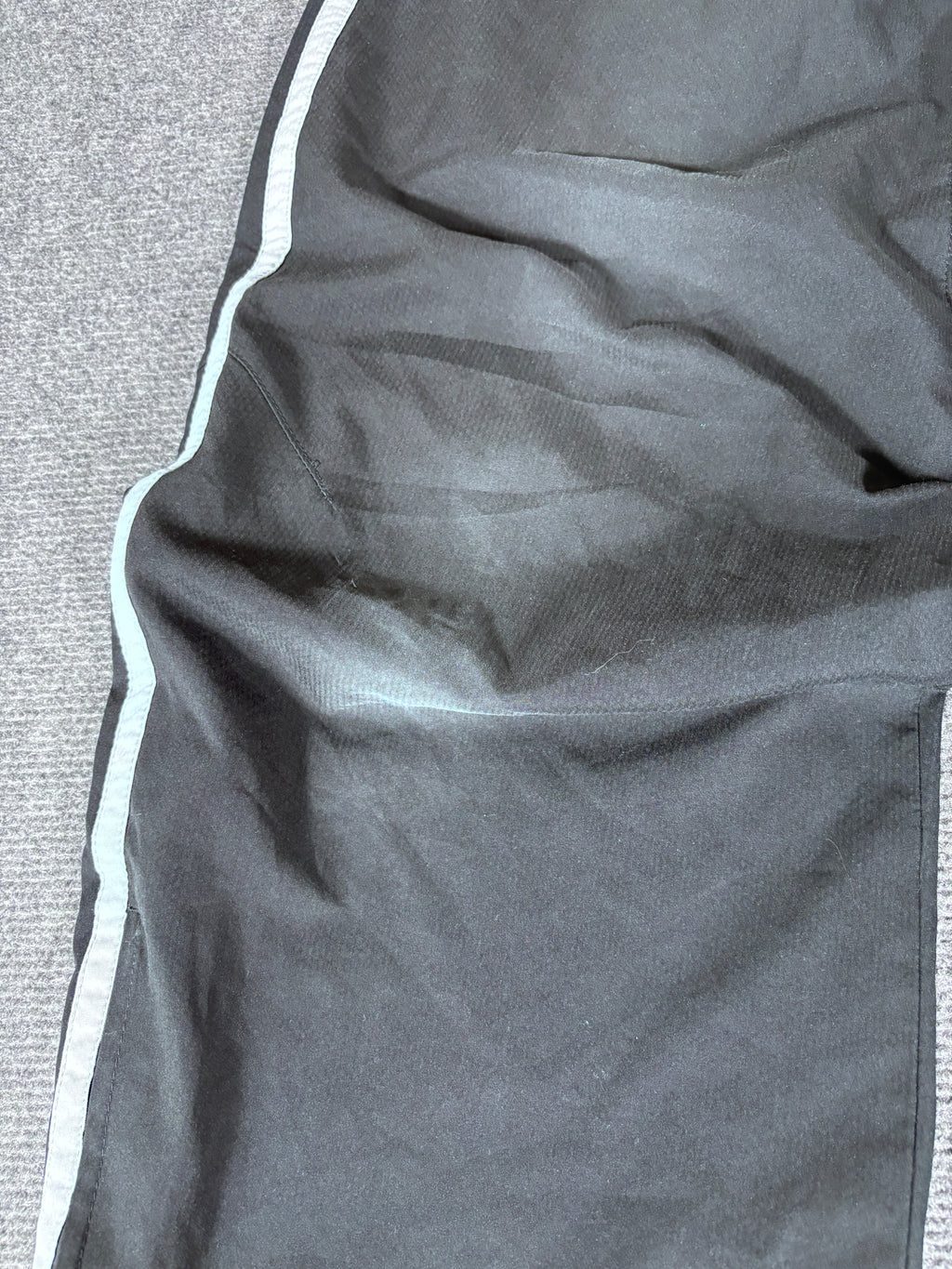 Vintage Y2K Nike T90 Football Track Pants Size L Black White Wide Leg Baggy 7/8 Length