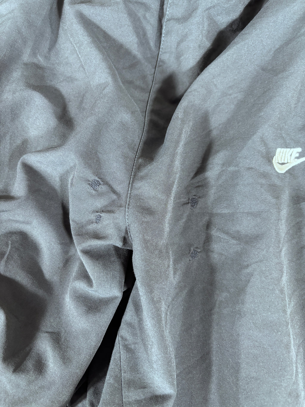 Vintage Y2K Nike Track Pants Womens M Grey White Piping Swoosh Ankle Zip